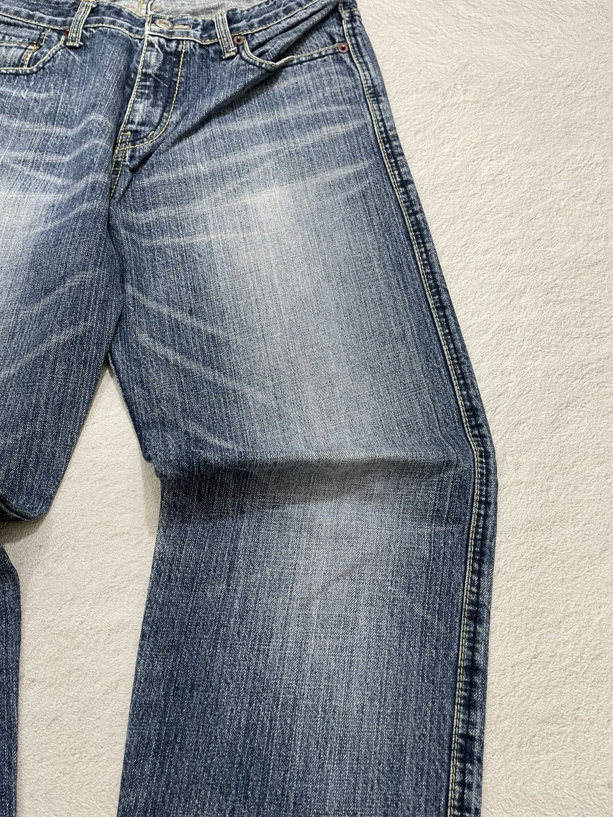 Japanese Brand 2000s Orix Jeans Distressed Wash Denim Y2K Size US 28 / EU 44 - 4 Thumbnail