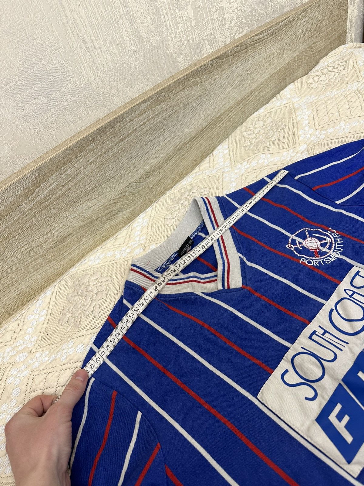 Vintage 🔥 1987 1989 Portsmouth Football Retro Toffs T Shirt Jersey Size US L / EU 52-54 / 3 - 9 Thumbnail