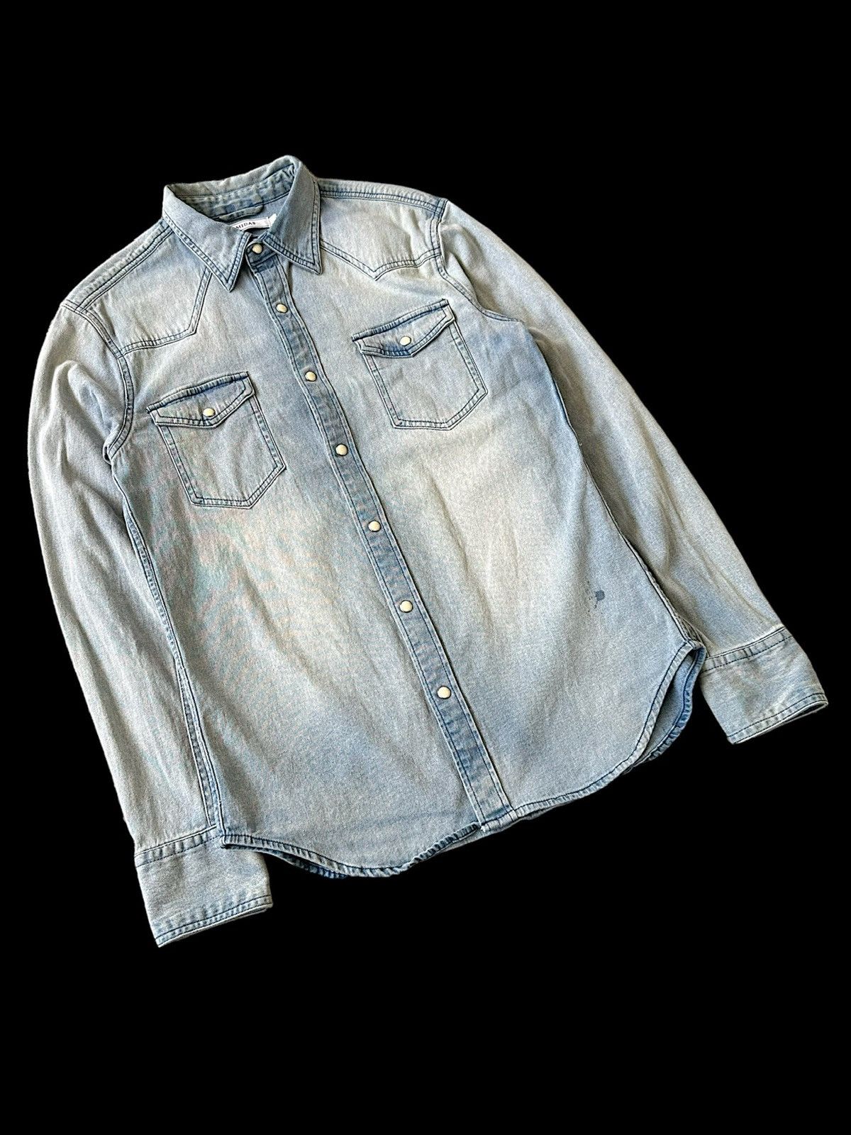 Obelisk 00’s MIDAS vintage style stonewash denim shirt Size US M / EU 48-50 / 2 - 3 Thumbnail