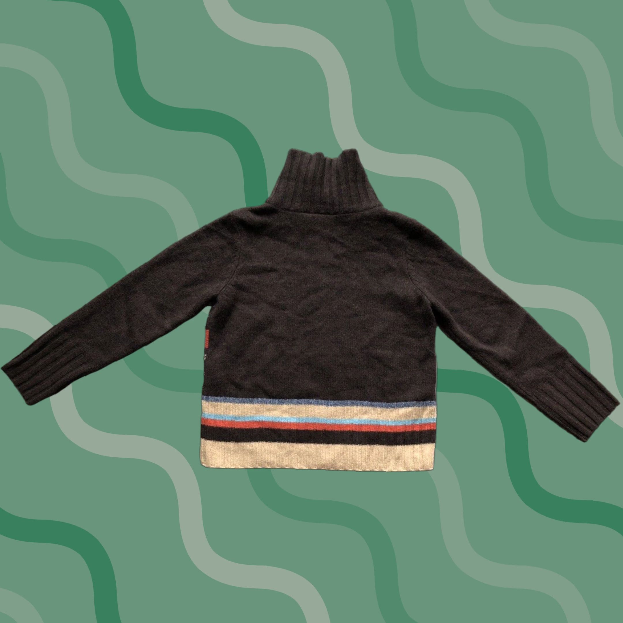 Liz Claiborne Crazy Horse Liz Claiborne Women’s Sweater Pullover L 100% Wool Brown 90s Hippie Classic Designer Size L / US 10 / IT 46 - 1 Thumbnail