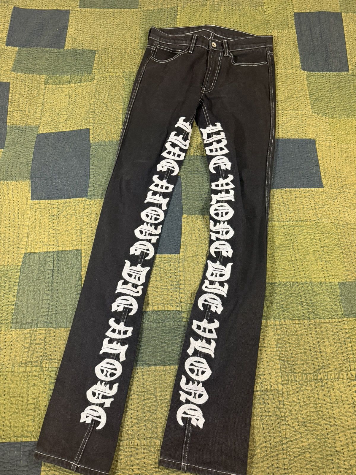 Vlone VLONE RUNWAY White Palm Tree Denim Jeans | Grailed