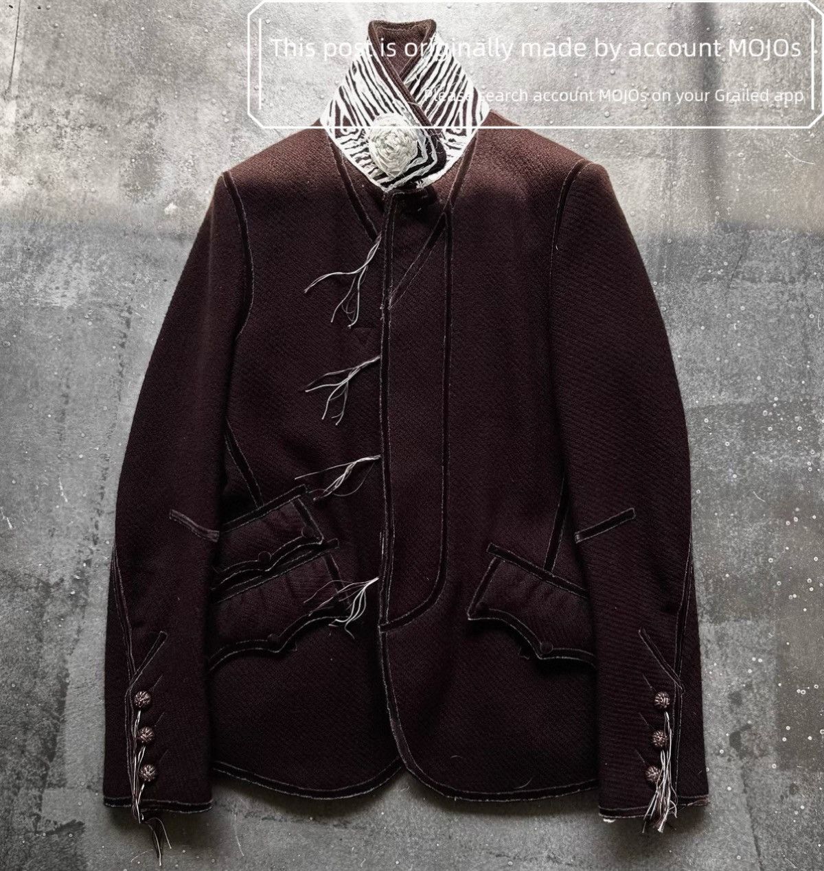 Number (N)ine Sz 2 Number Nine 09AW Distressed Napoleon White Rose Jacket Size US M / EU 48-50 / 2 - 3 Thumbnail