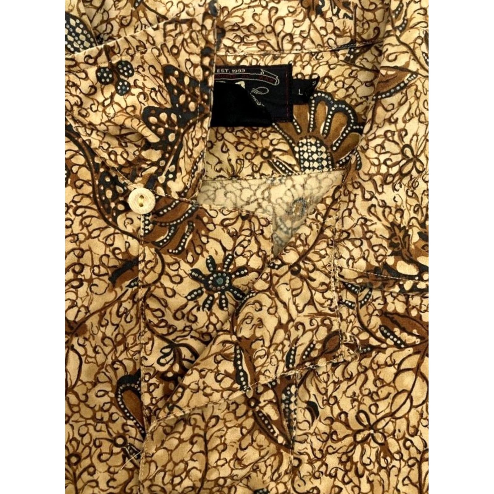 Ralph Lauren RRL RALPH LAUREN Shirt Men's Size L 90s Half-Button Short Sleeve Hawaiian USED Size US L / EU 52-54 / 3 - 6 Thumbnail