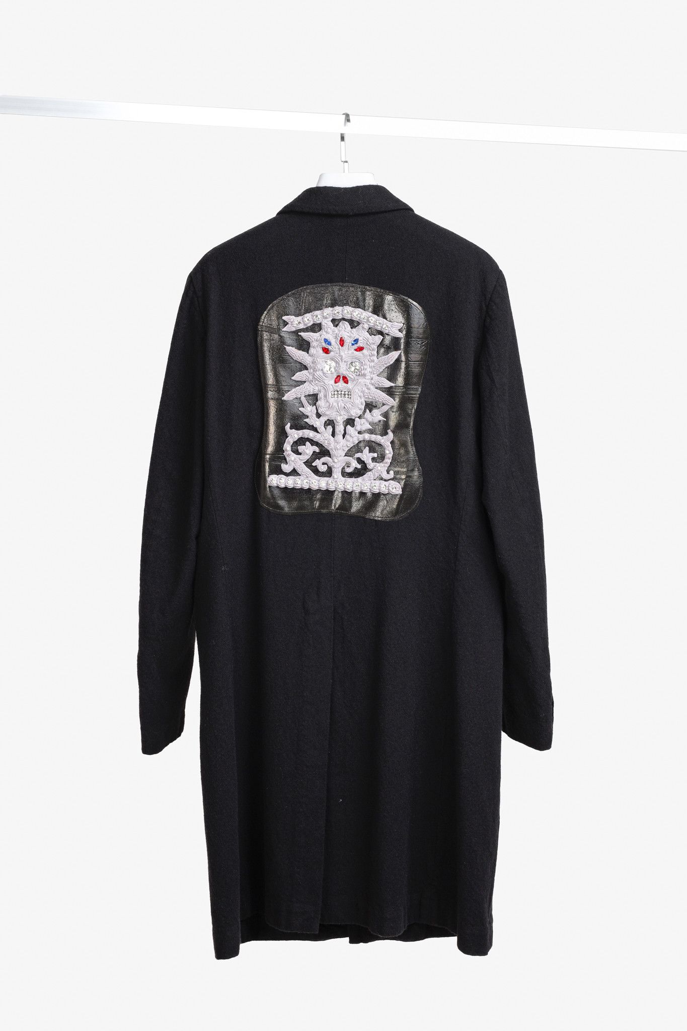 Comme des Garcons Homme Plus Comme Des Garçons Homme Plus 2017 Skull Appliqué Wool Coat Size US XL / EU 56 / 4 - 2 Thumbnail