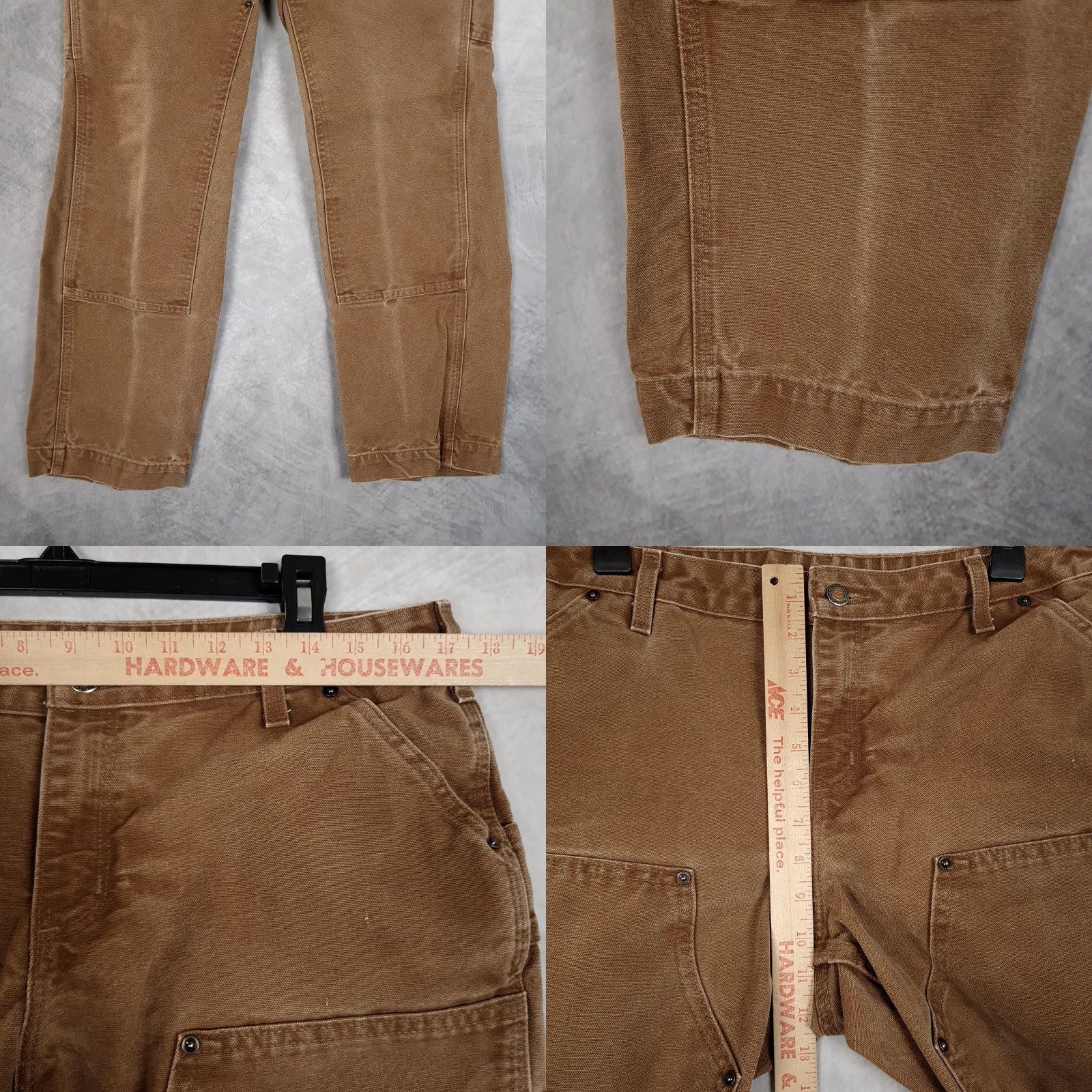 Carhartt Carhartt Womens Pants 12 Brown Canvas Relaxed Fit Double Knee Work Carpenter Size 34" / US 12 / IT 48 - 8 Thumbnail