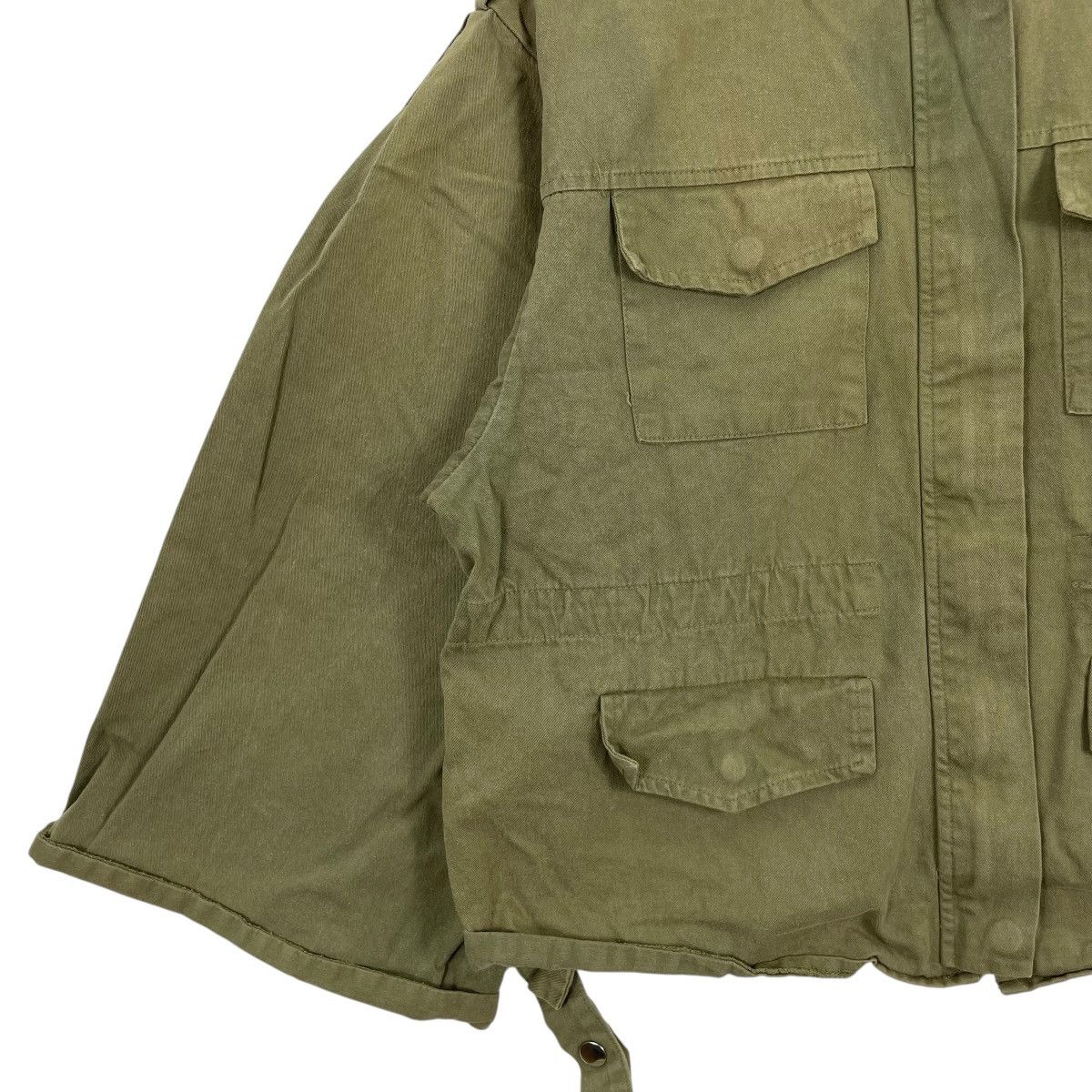 Japanese Brand DHOLIC Cropped Top Military Style Jacket Size US L / EU 52-54 / 3 - 3 Thumbnail