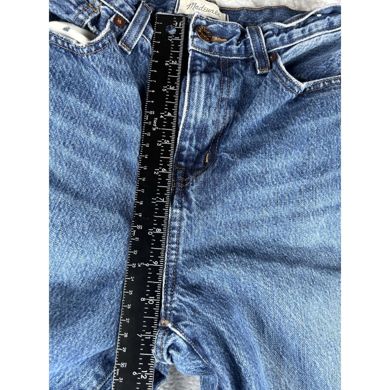 Madewell Madewell Jeans Womens 26 Blue Superwide Leg Medium Wash Grunge Skater READ Size 27" / US 4 / IT 40 - 7 Thumbnail