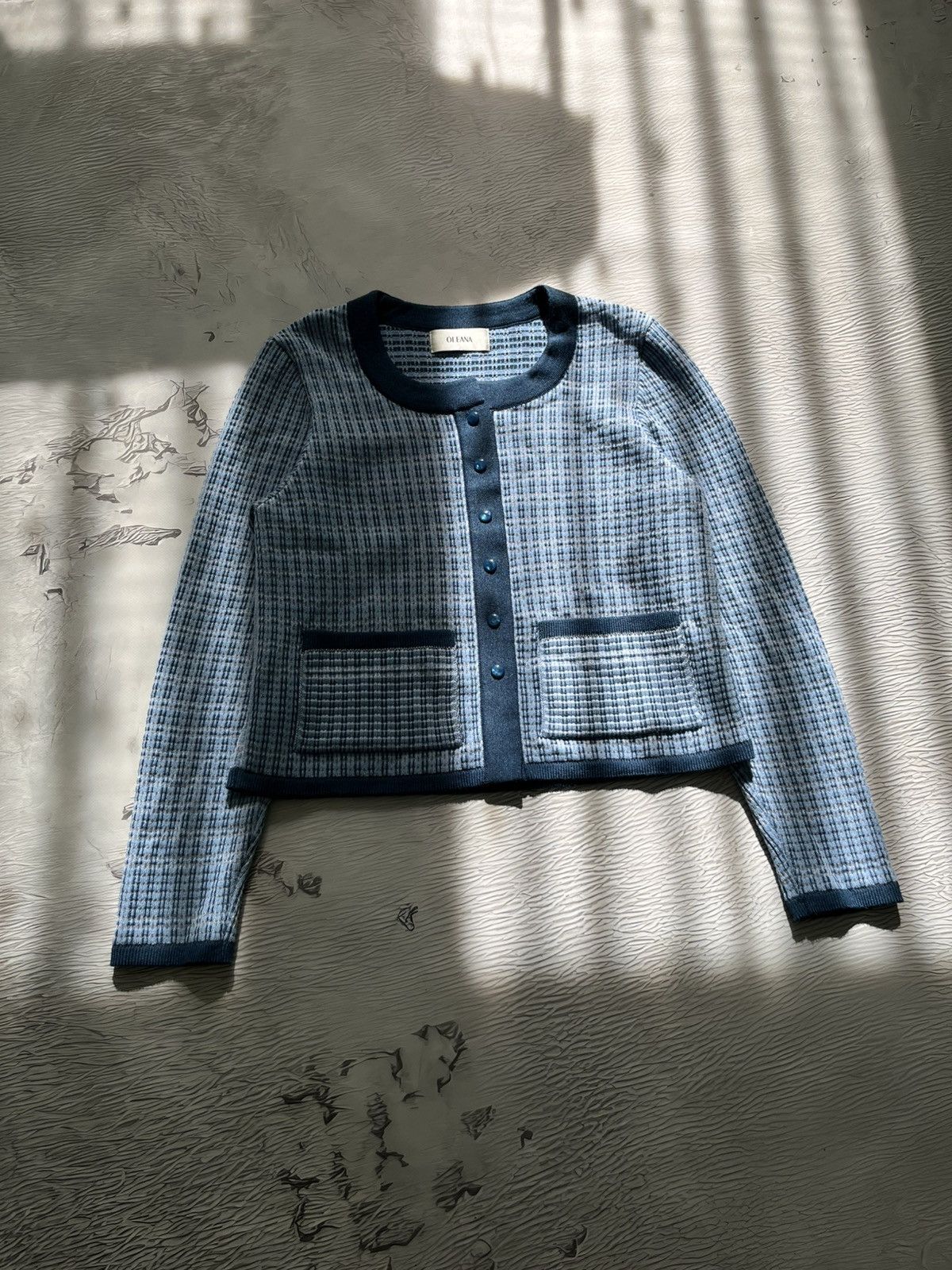 Other OLEANA Women’s Poised Plaid Merino Wool Cardigan Size M Size M / US 6-8 / IT 42-44 - 1 Thumbnail