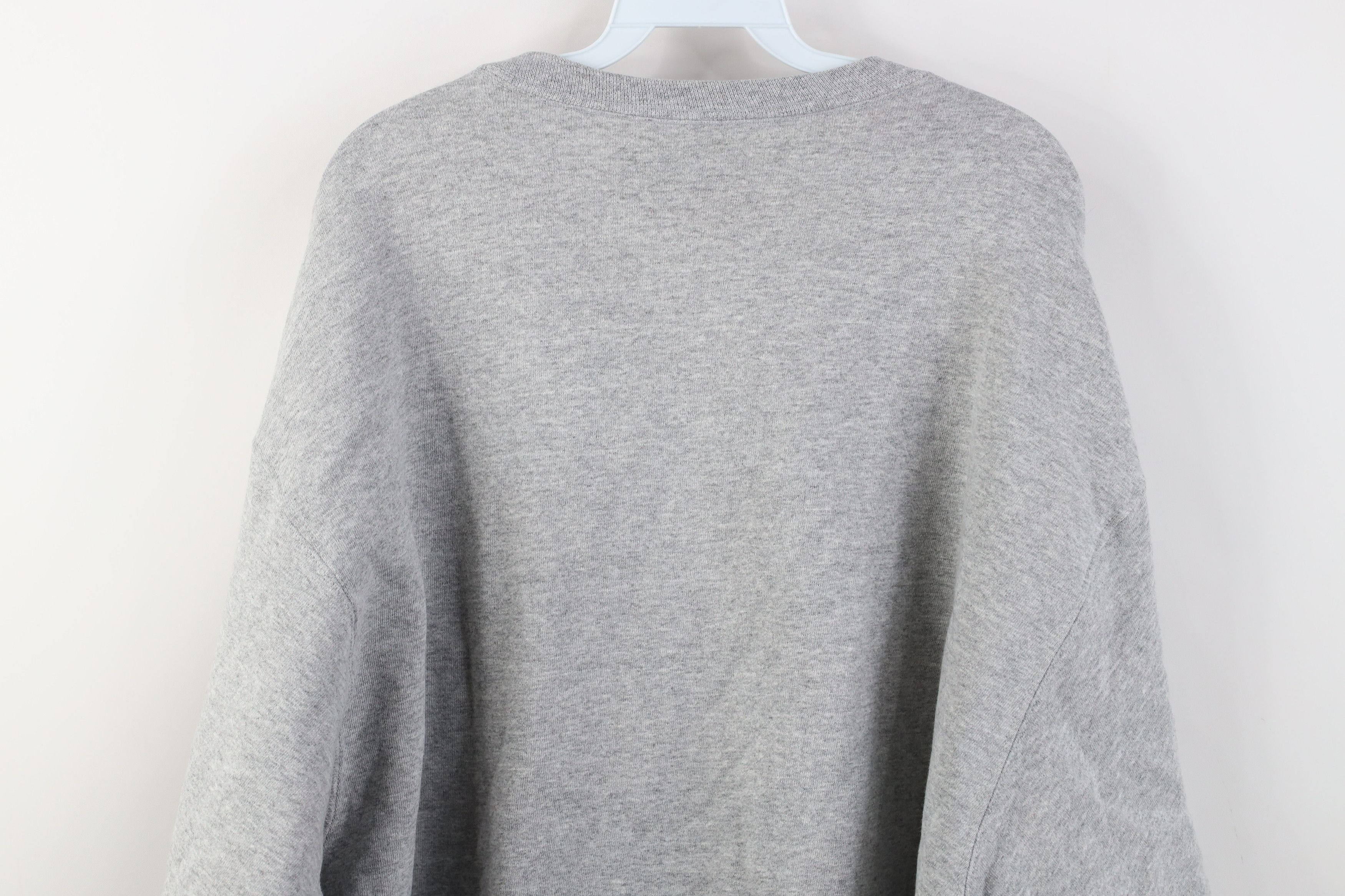 Vintage Vintage 90s Streetwear Blank Heavy Sweatshirt Heather Gray Size US XXL / EU 58 / 5 - 8 Thumbnail