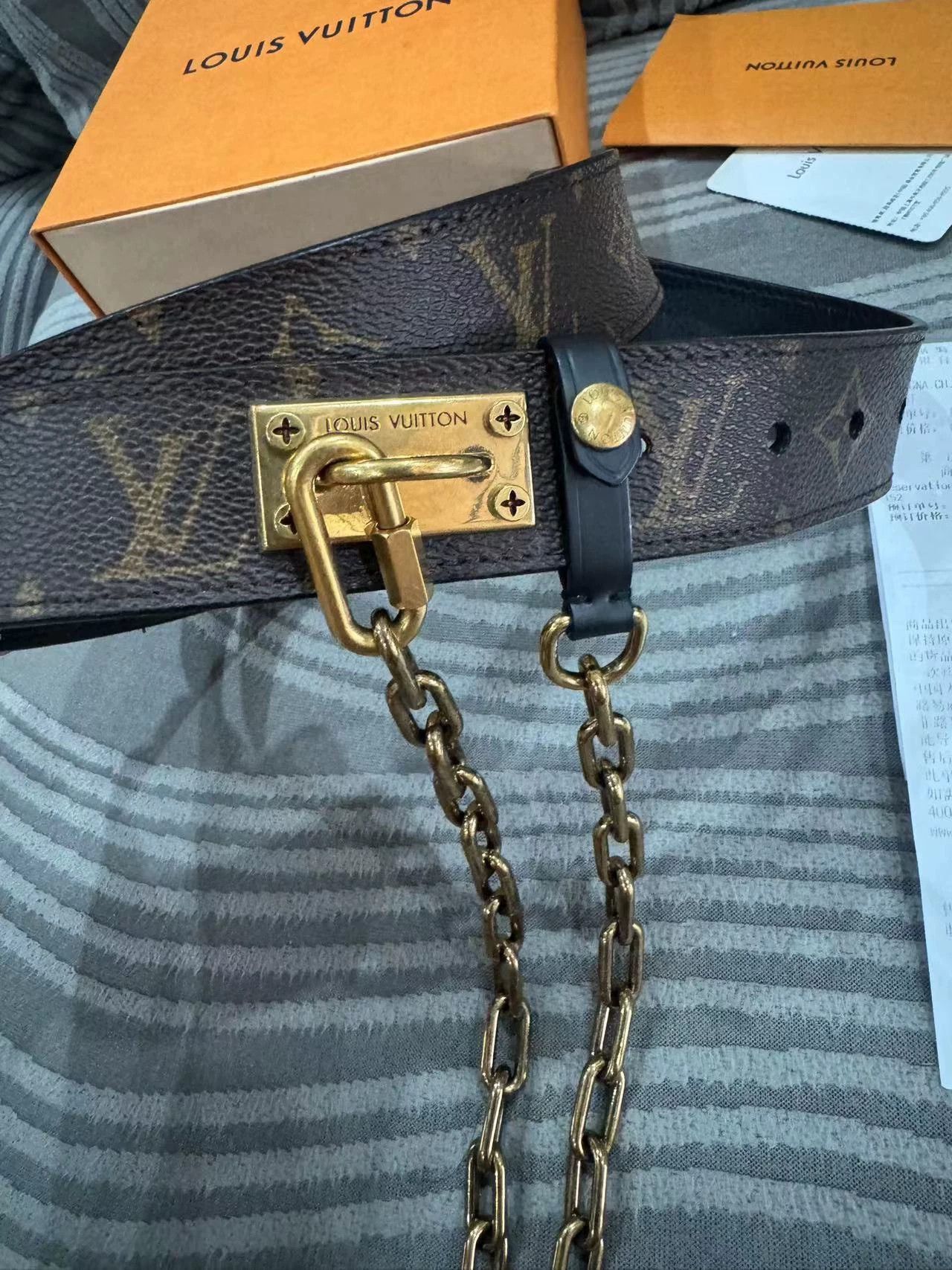 Louis Vuitton LV Monogram Chain Belt 99 New 95 w/receipt & box Size ONE SIZE - 3 Thumbnail