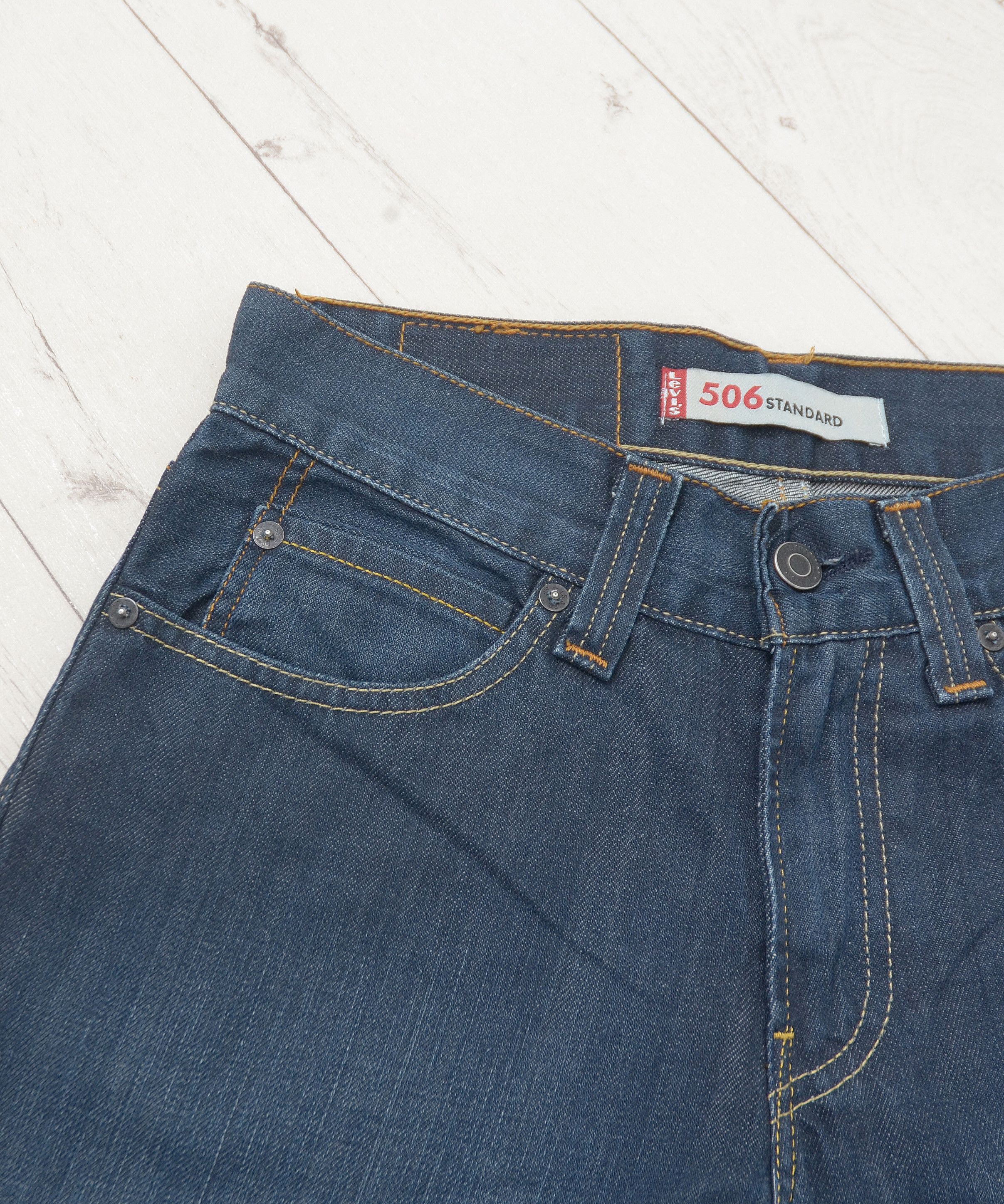 Jean × Levi's × Vintage Y2k Denim Levis 506 Jeans Vintage Y2k Man Baggy Dark Blue Size US 30 / EU 46 - 5 Thumbnail