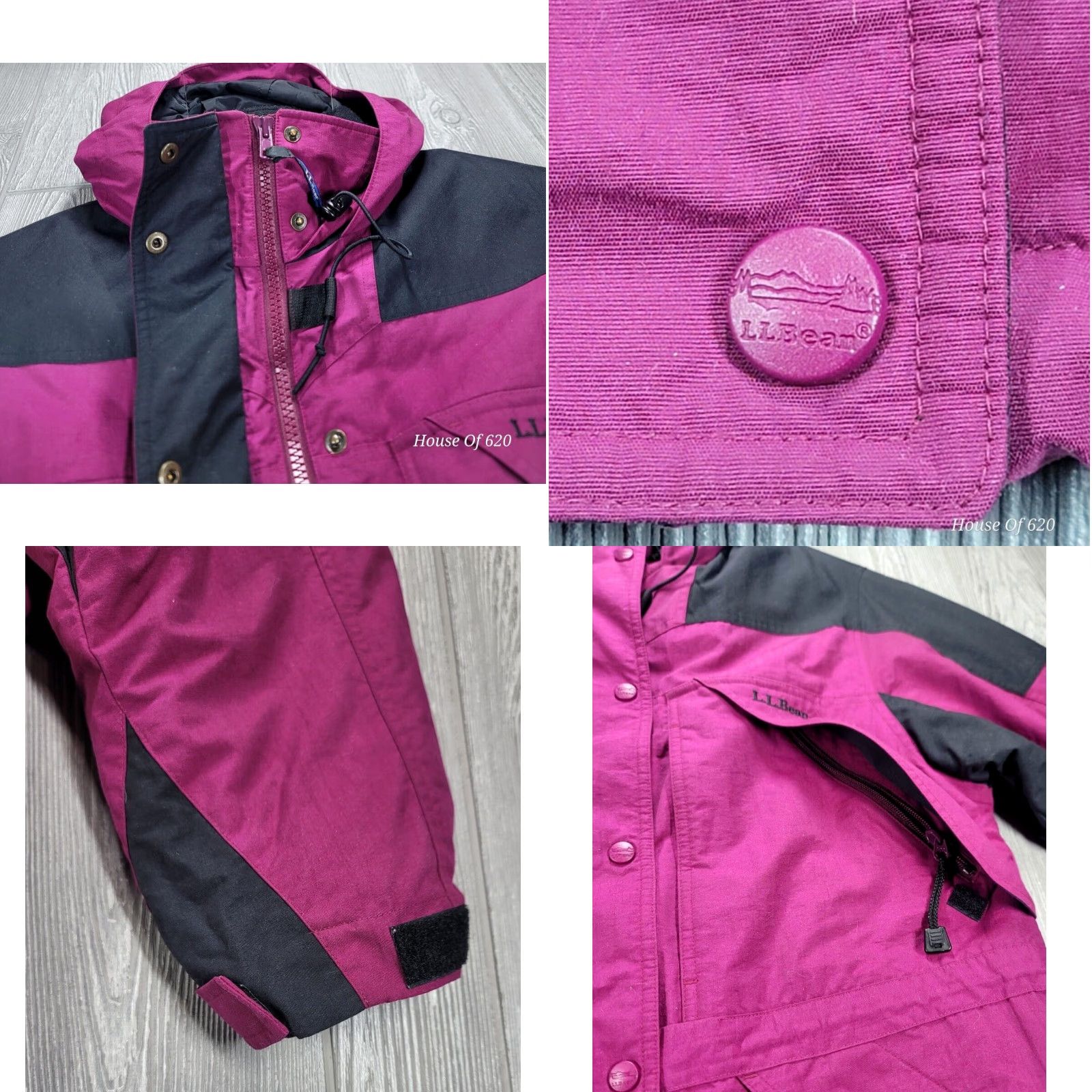 Vintage VINTAGE L.L. BEAN Women’s Petite M Pink&Black Thinsulate LiteLoft Insulated Parka Jacket Size M / US 6-8 / IT 42-44 - 8 Thumbnail
