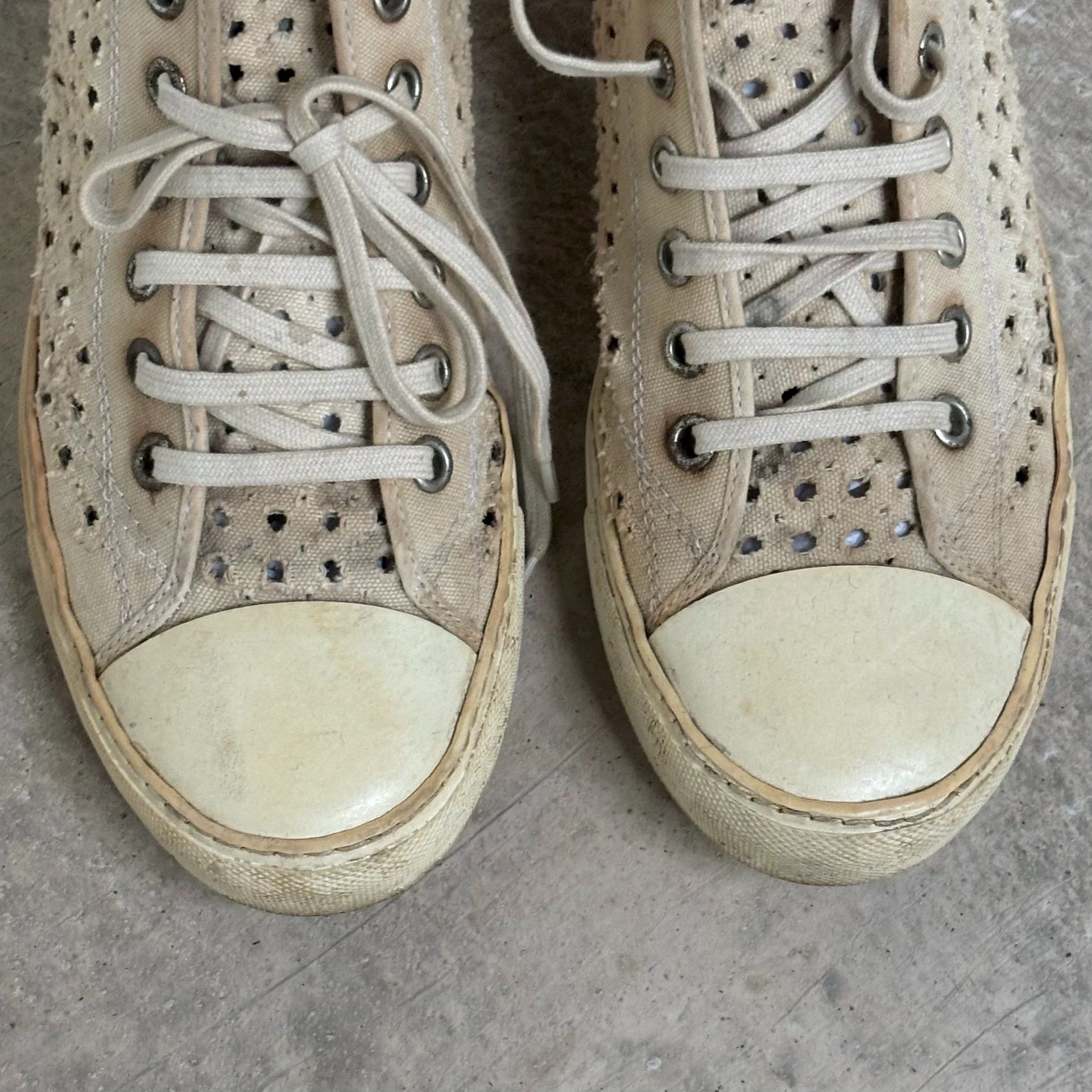 Maison Margiela Maison Margiela 00s Hand-Punched Canvas Sneaker 43 Size US 10 / EU 43 - 5 Thumbnail