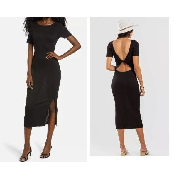 Other ROW A Junior’s Ribbed Bodycon MIDI Dress with Twist Back, B Size XL / US 12-14 / IT 48-50 - 1 Thumbnail