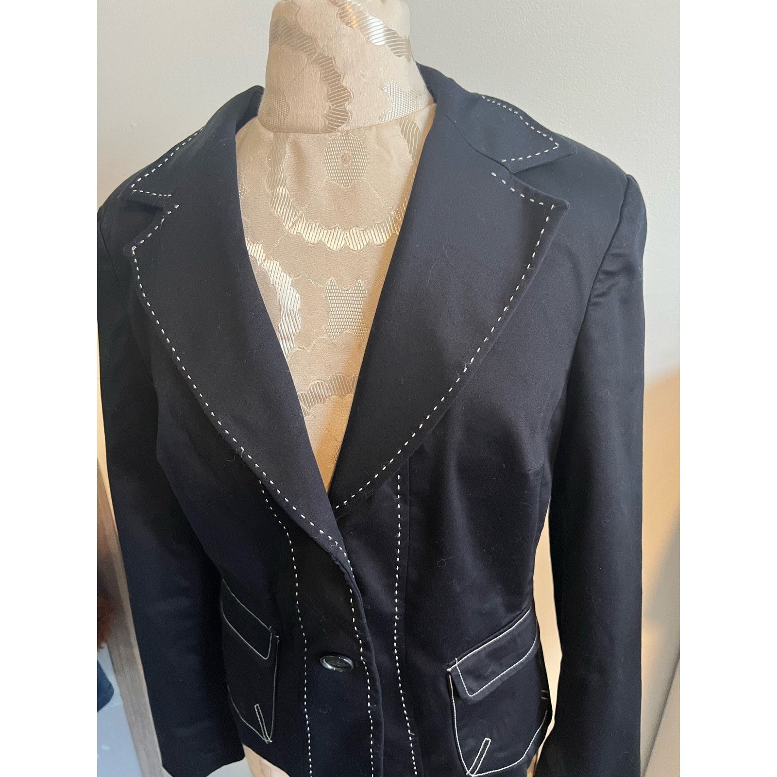 Worthington Worthington Women's Stretch Black Blazer Jacket Size 10 Size L / US 10 / IT 46 - 3 Thumbnail