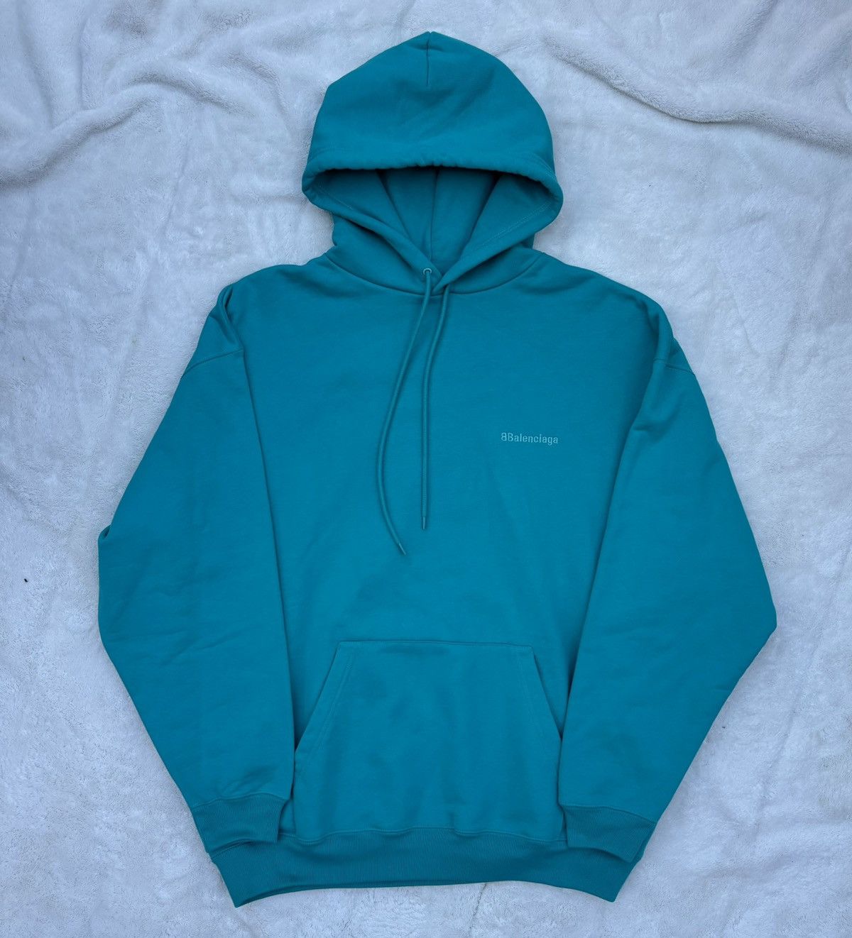 Balenciaga Balenciaga Teal BB Logo Hoodie Grailed