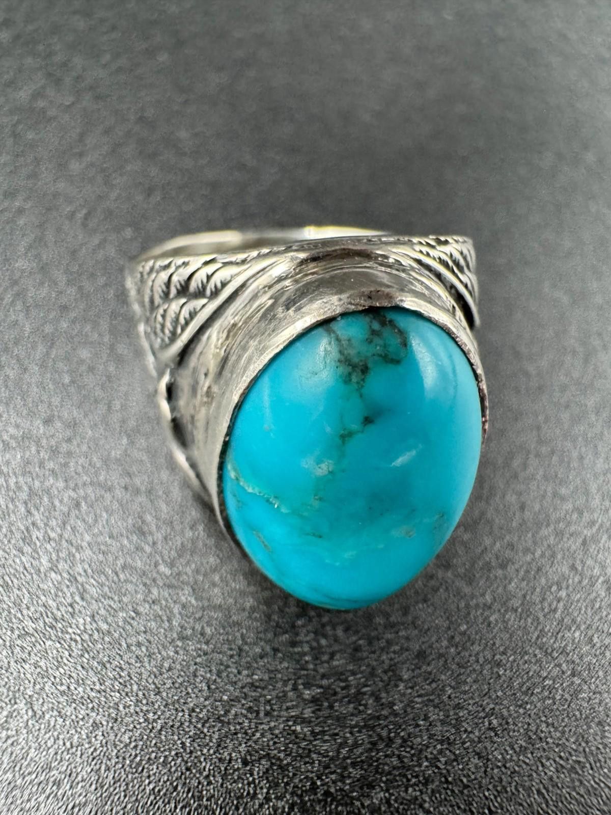 Other Vintage Navajo Turquoise Sterling Silver Ring Arthur J Willi Size ONE SIZE - 9 Thumbnail