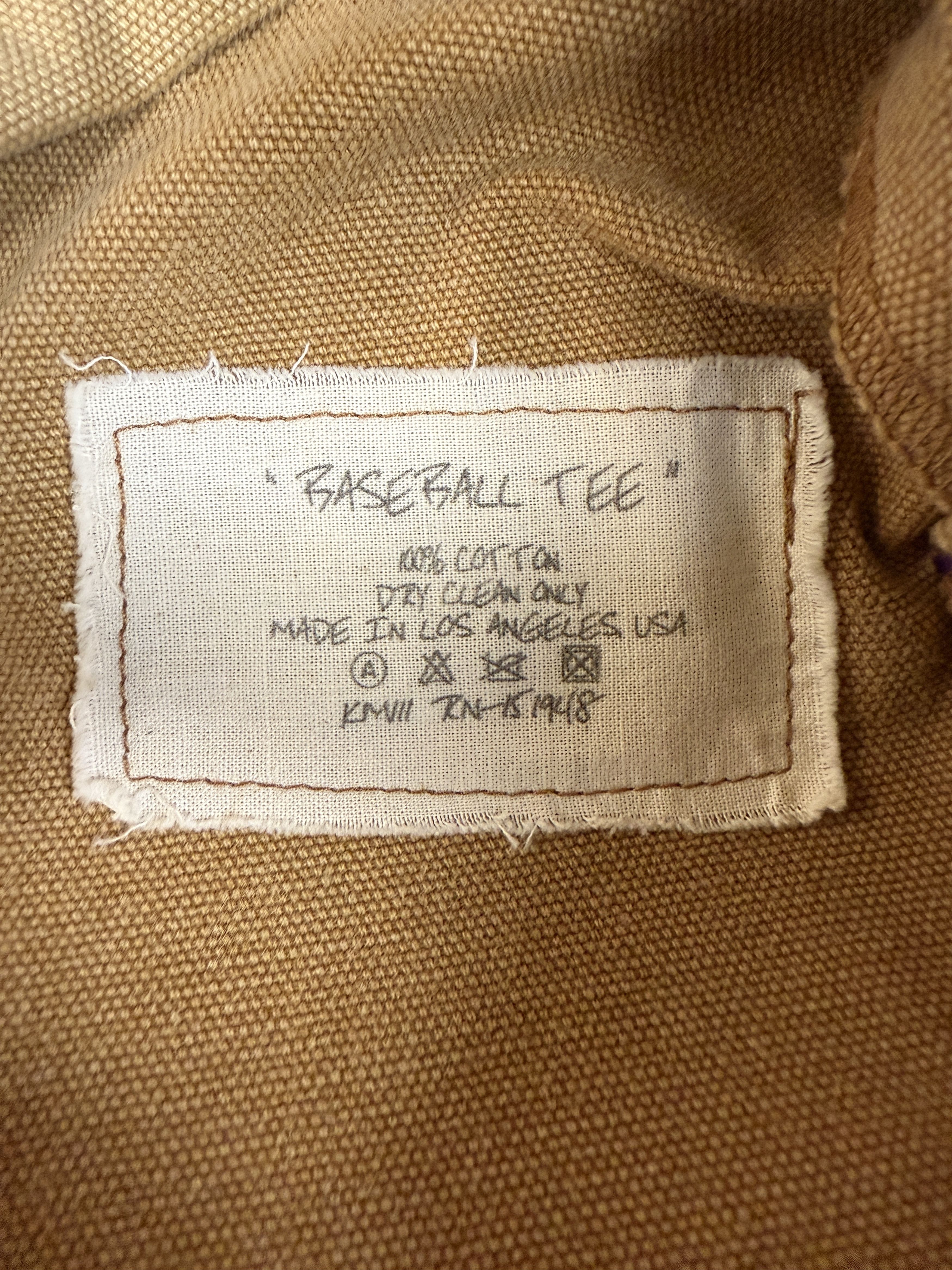 Greg Lauren $1250 Greg Lauren Tan Baseball Shirt Size US L / EU 52-54 / 3 - 10 Thumbnail