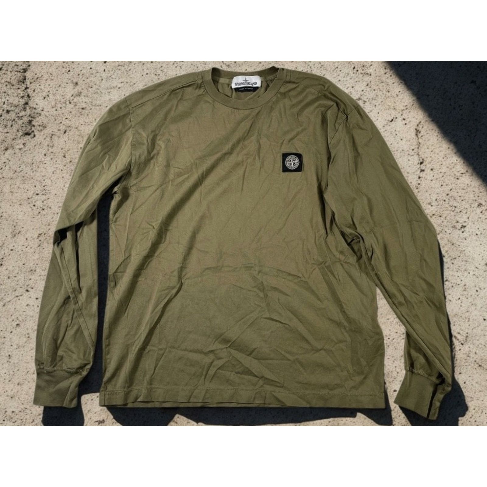 Stone Island Stone Island Compass Logo Patch Green Long Sleeve T-Shirt L Size US L / EU 52-54 / 3 - 1 Thumbnail