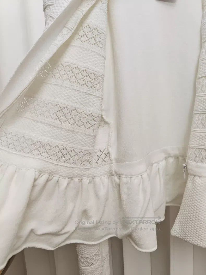 Valentino Valentino White lace skirt top Size L / US 10 / IT 46 - 7 Thumbnail