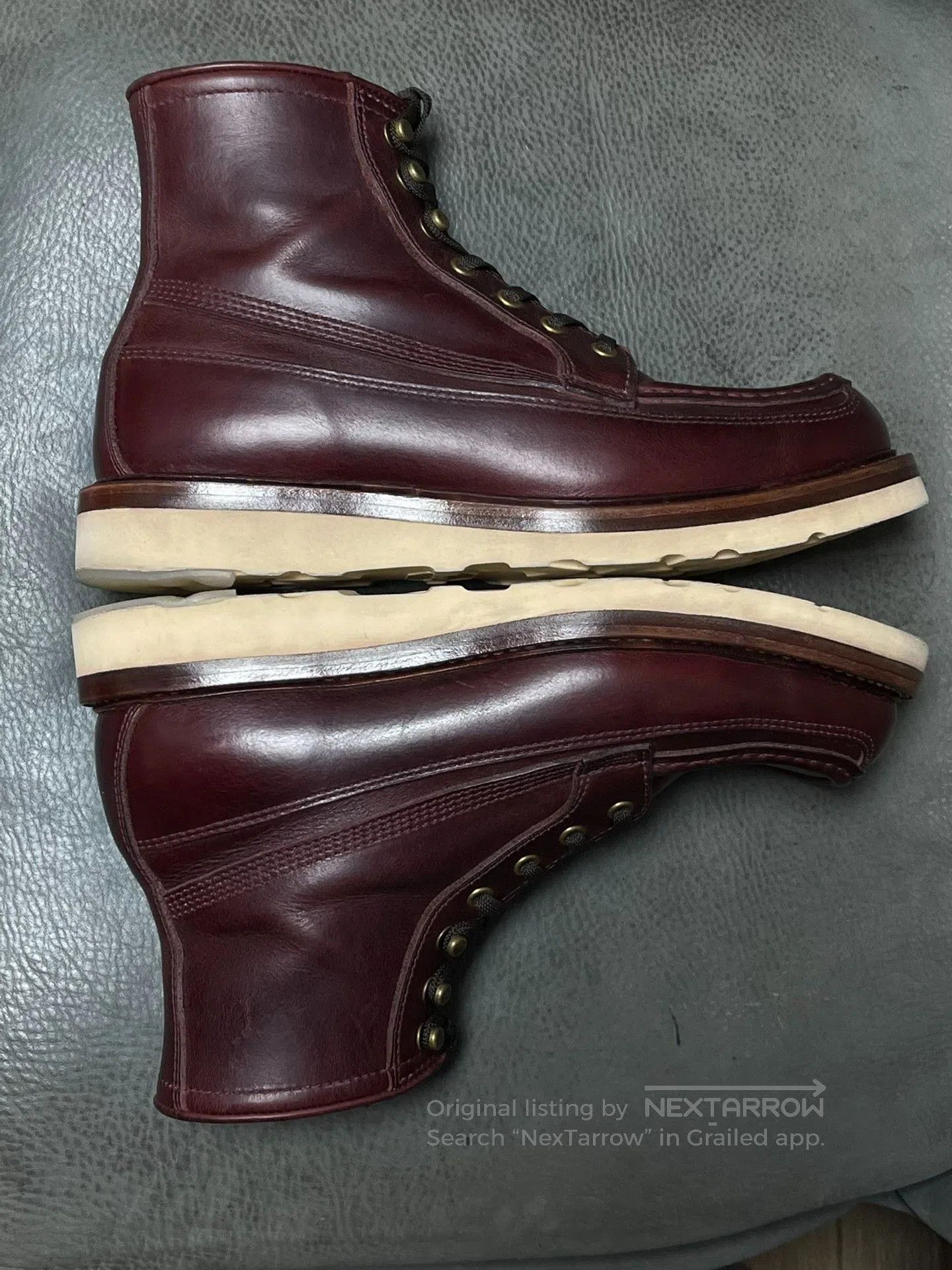 Meister Left Master Custom Burgundy Leather Shoes. Size US 9 / EU 42 - 5 Thumbnail