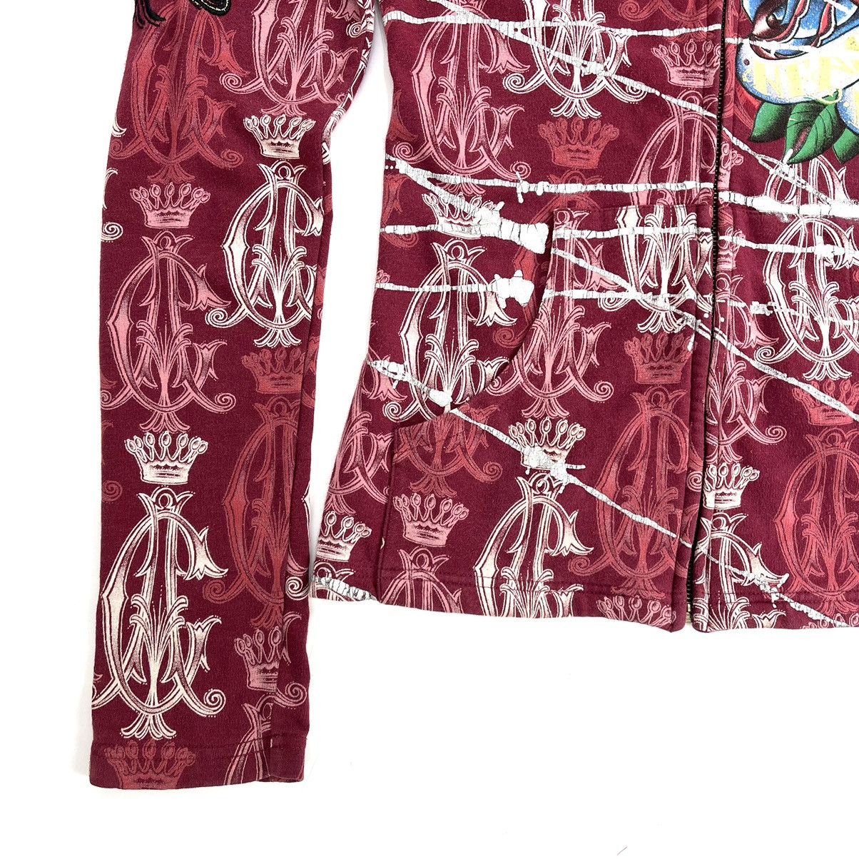 Christian Audigier × Ed Hardy × Vintage Christian Audigier Ed Hardy Full Print Women Zip Hoodie Size S / US 4 / IT 40 - 10 Thumbnail