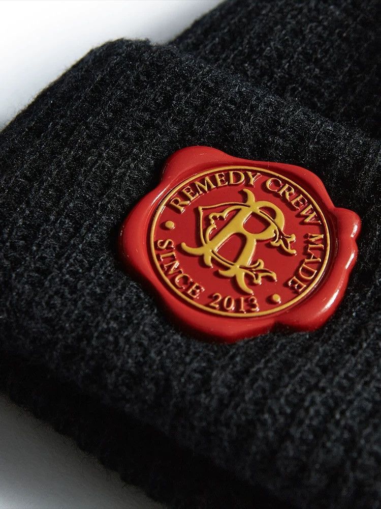 Japanese Brand Y2K fashion retro wax seal stamp knitted beanie hat Size ONE SIZE - 3 Thumbnail