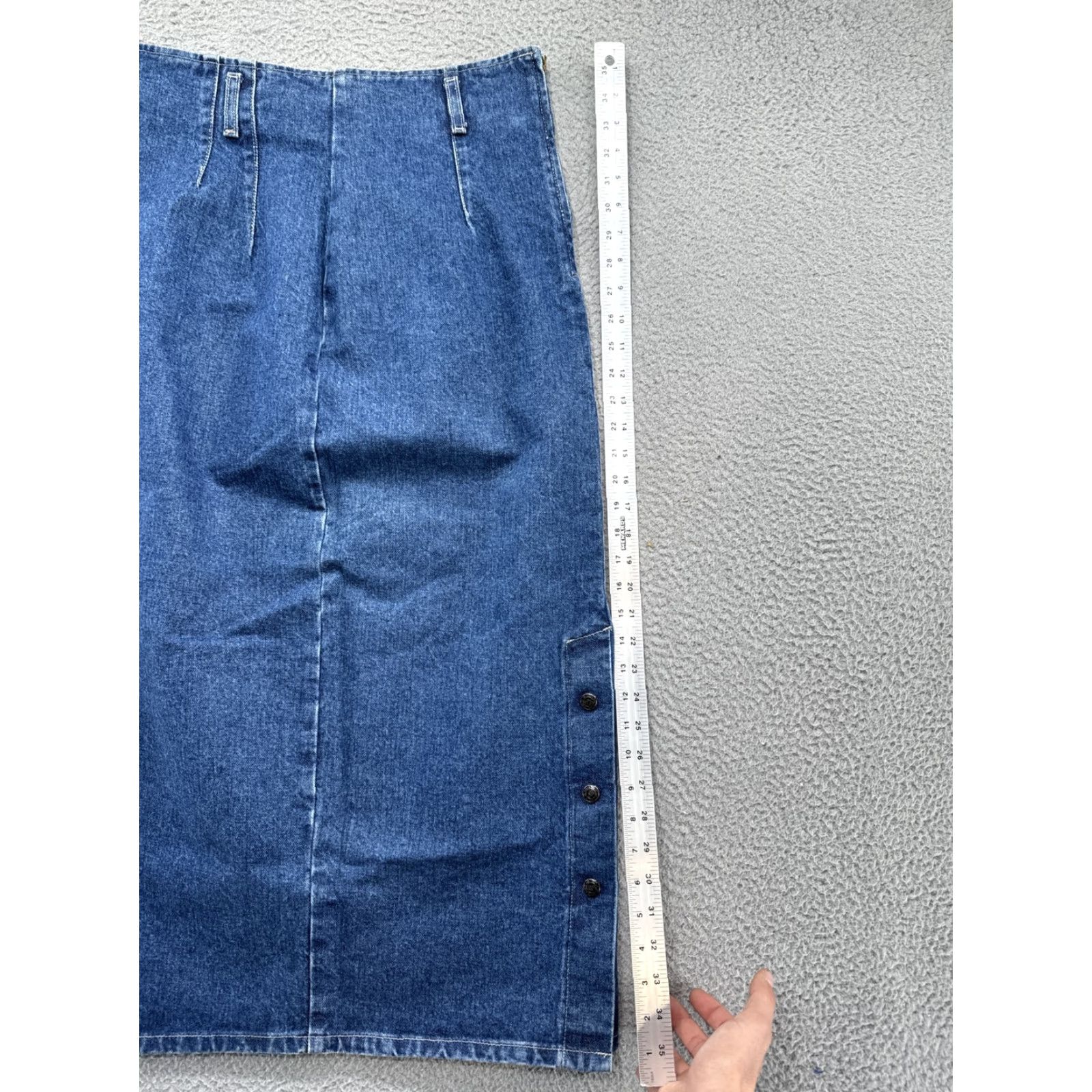 Vintage VINTAGE St. John's Bay 100% Cotton Maxi Denim Skirt Women’s SZ 10 Mexico Made Blue Cotton Denim Skirt Maxi Women 10 Size 32" / US 10 / IT 46 - 6 Thumbnail
