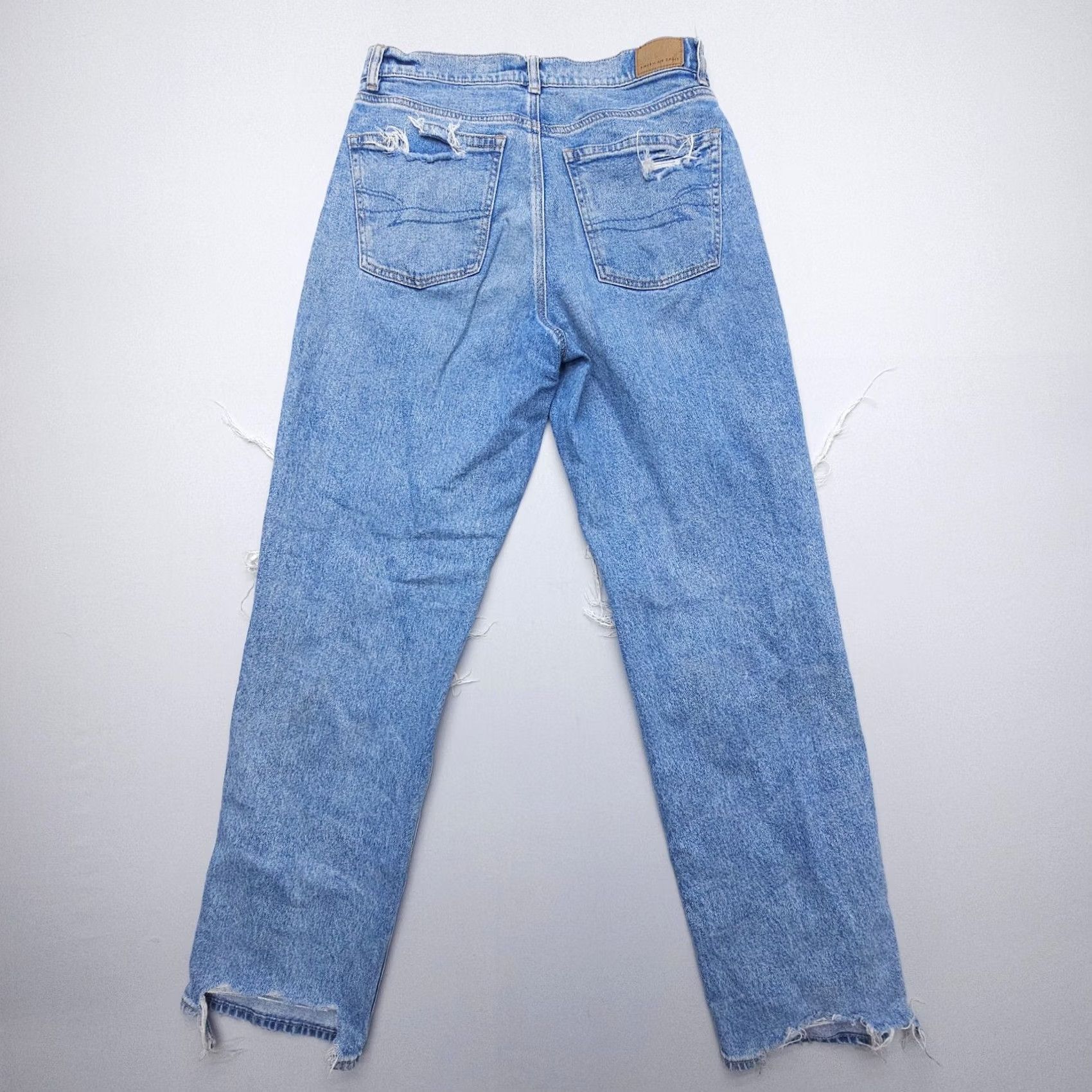 American Eagle Outfitters American Eagle Jeans Blue Size 8 Highest Rise Baggy Straight Denim Women 90s Size 30" / US 8 / IT 44 - 2 Thumbnail