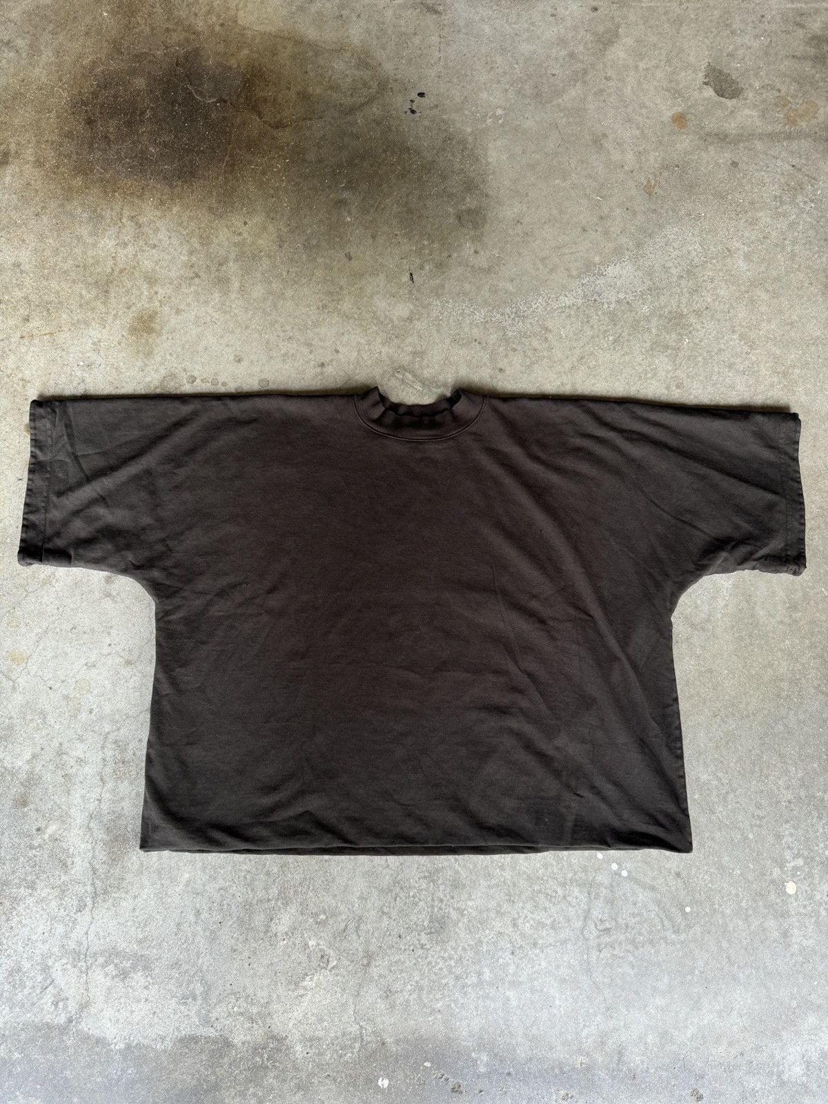 image of Yeezy Season Sample Double Layered Seamless Tee Shirt Brown in Dark Brown, Men's (Size Small)