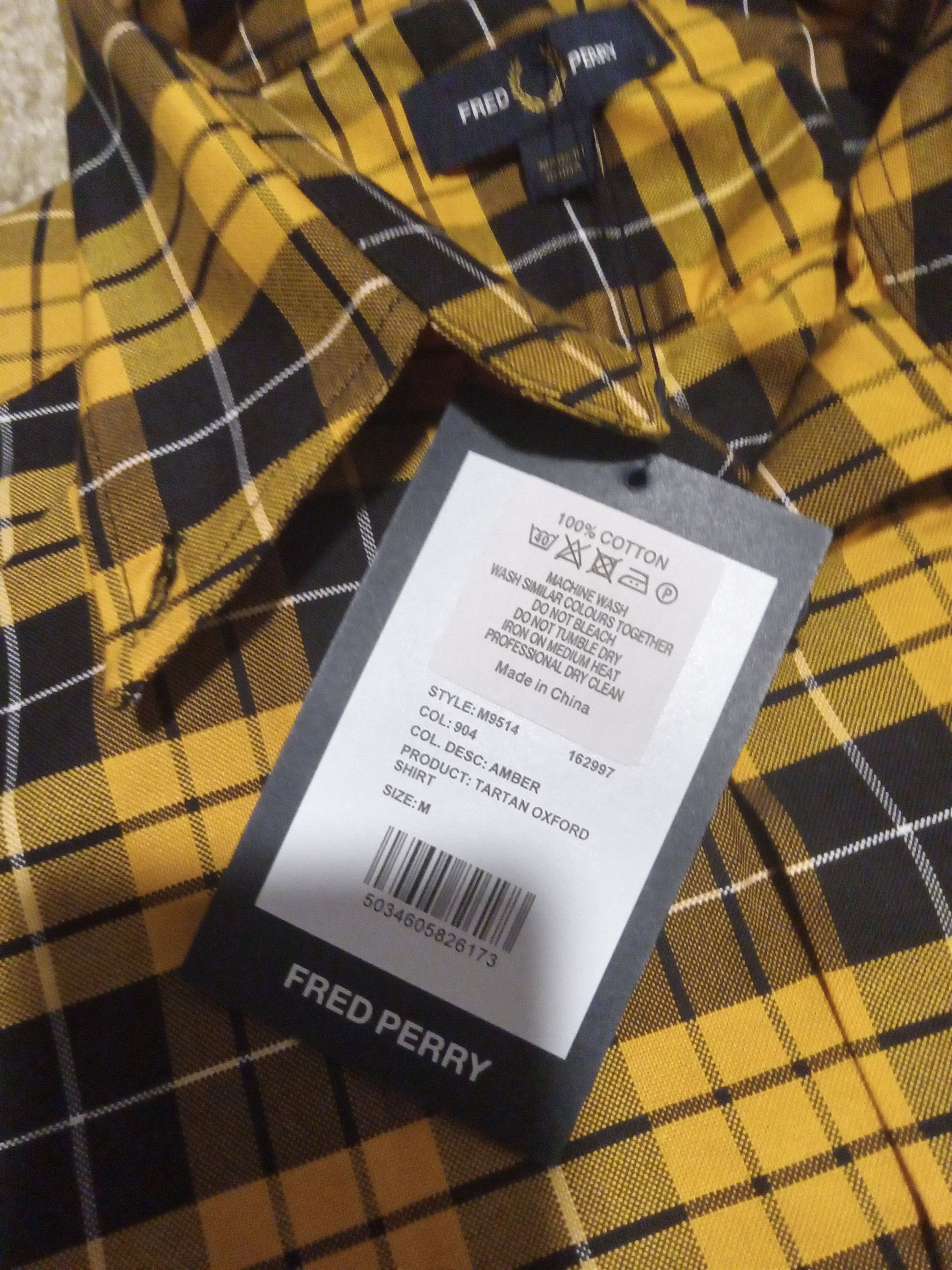 Fred Perry Tartan Oxford Shirt Size US M / EU 48-50 / 2 - 3 Thumbnail
