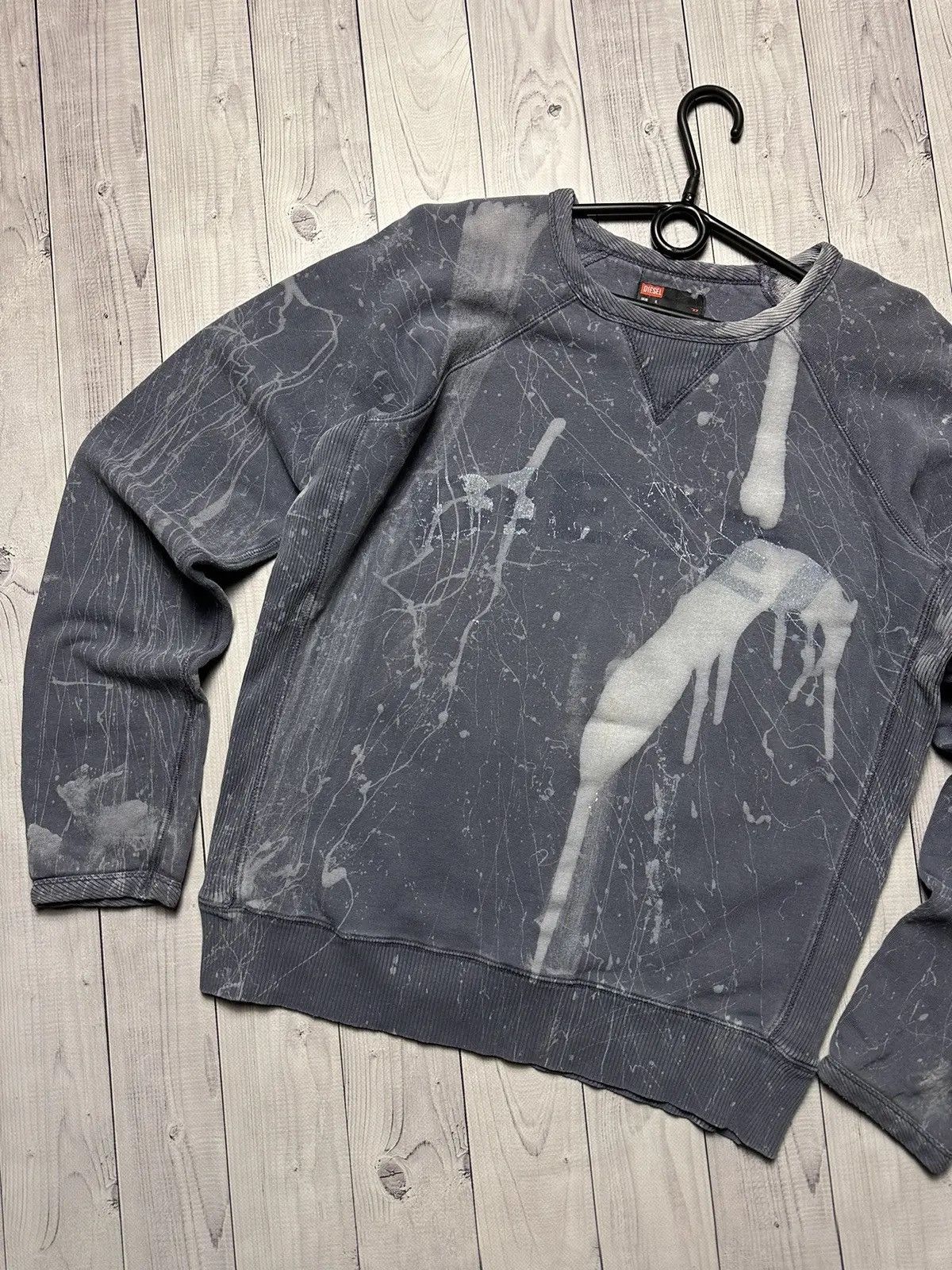 Diesel Vintage Diesel sweatshirt distressed painting rare logo Size US S / EU 44-46 / 1 - 4 Thumbnail