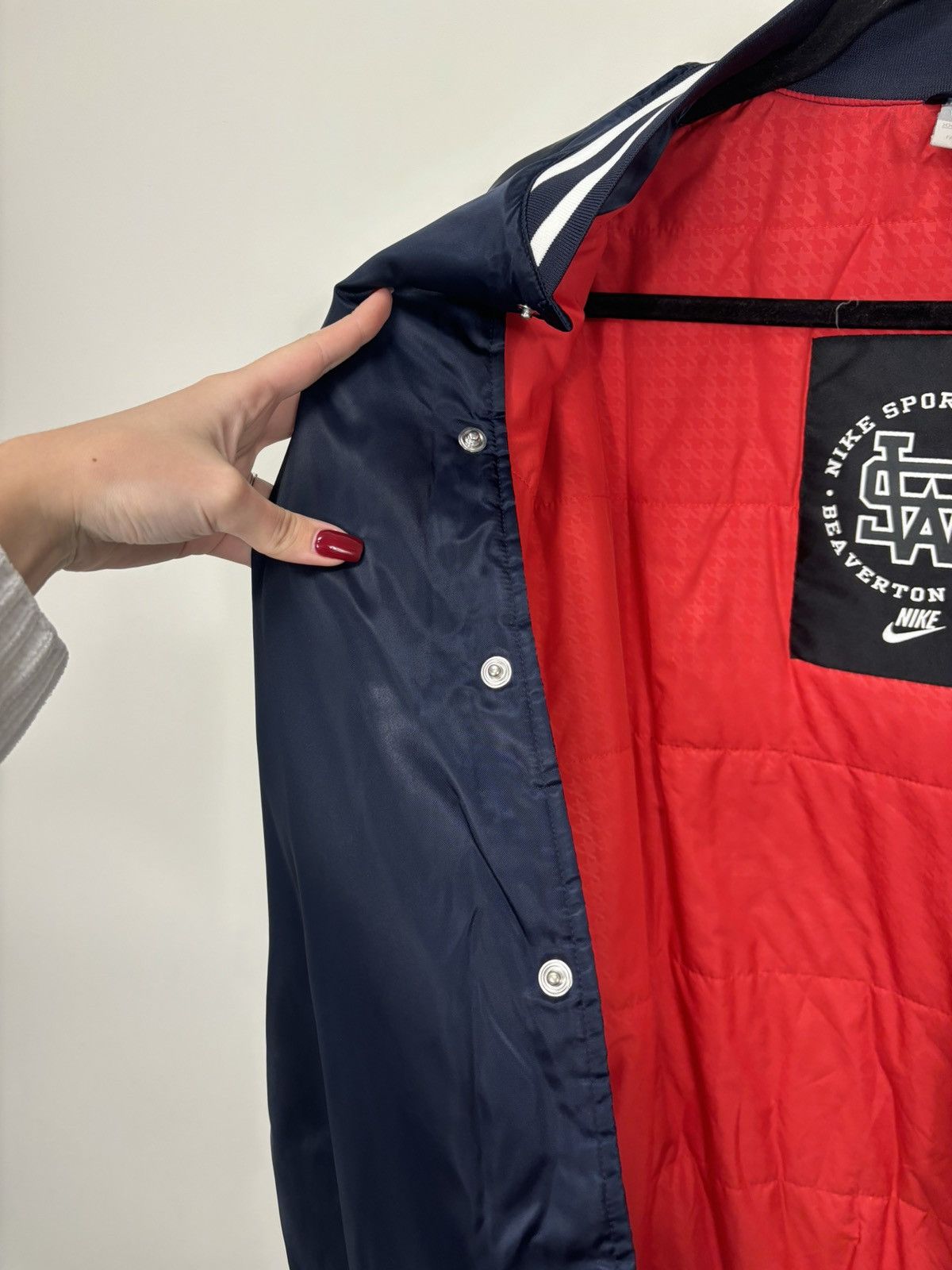 Nike Vintage Nike NSW Rare Hype Satin Varsity Bomber Jacket Size US XXL / EU 58 / 5 - 10 Thumbnail