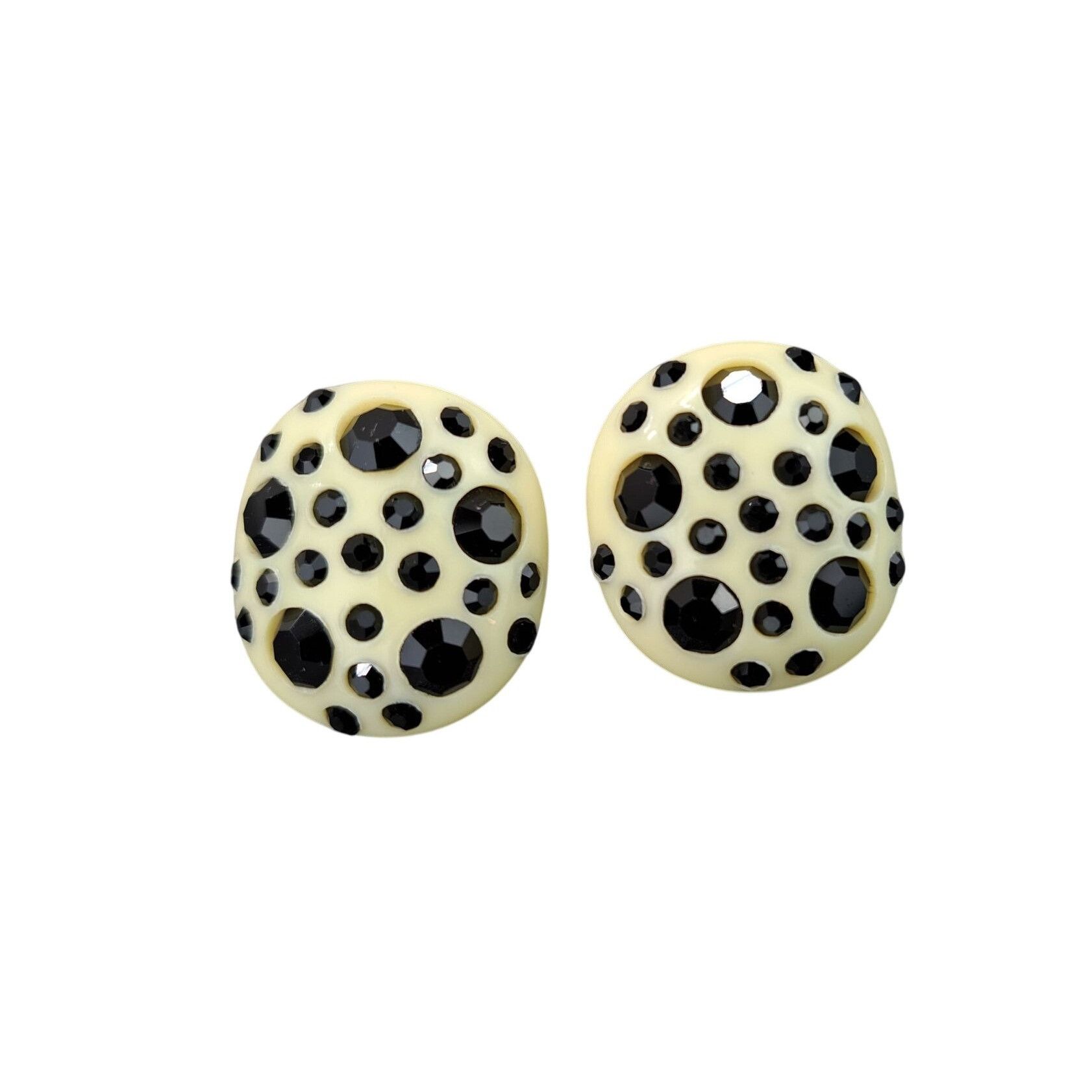 Vintage Vintage Weiss Clamper Bracelet & Clip-On Earrings Set Black Size ONE SIZE - 4 Thumbnail