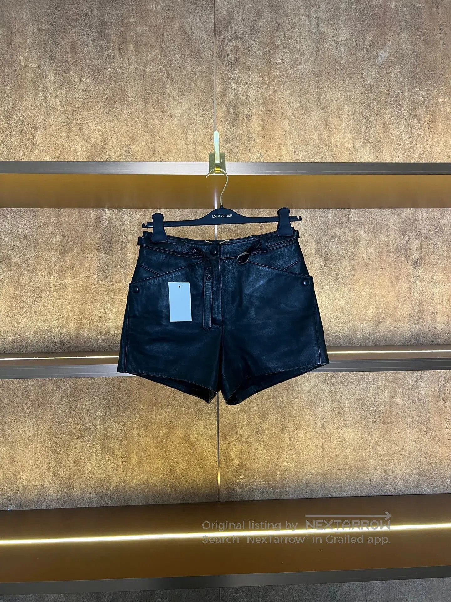 Saint Laurent Paris Saint Laurent Paris Lamb Leather Shorts| Size 35" - 1 Thumbnail
