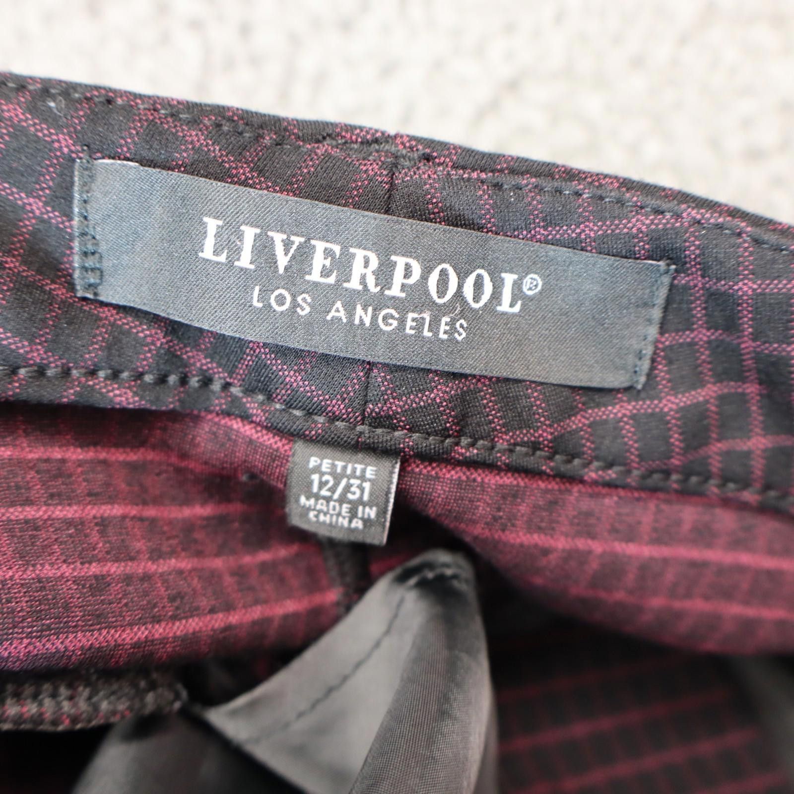 Other Liverpool Plaid Slacks Women Size 12/31 Pockets Black Size 34" / US 12 / IT 48 - 6 Thumbnail