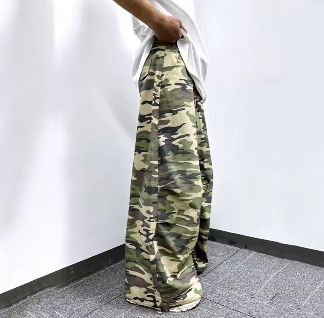 Other Khaki Military Cargo Army Loose Straight Pants Size US 34 / EU 50 - 5 Thumbnail