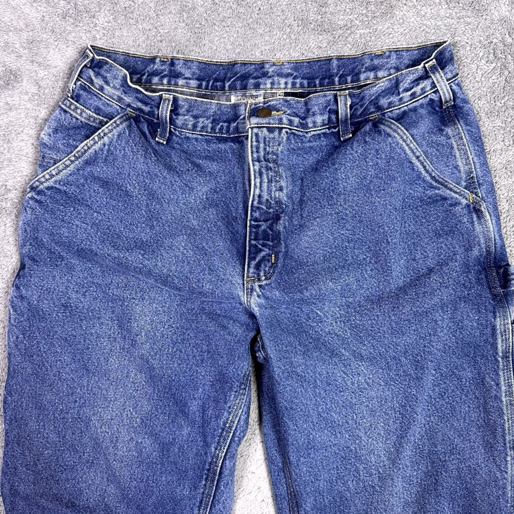 Carhartt Carhartt Jeans Mens 38x30 Carpenter Dungaree Flannel Lined Workwear B236 DST Jeans Size US 38 / EU 54 - 3 Thumbnail