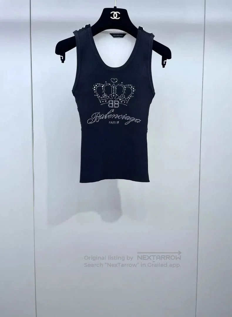 Balenciaga Balenciaga Crystal Embellished Tank Top. Size US XS / EU 42 / 0 - 1 Thumbnail