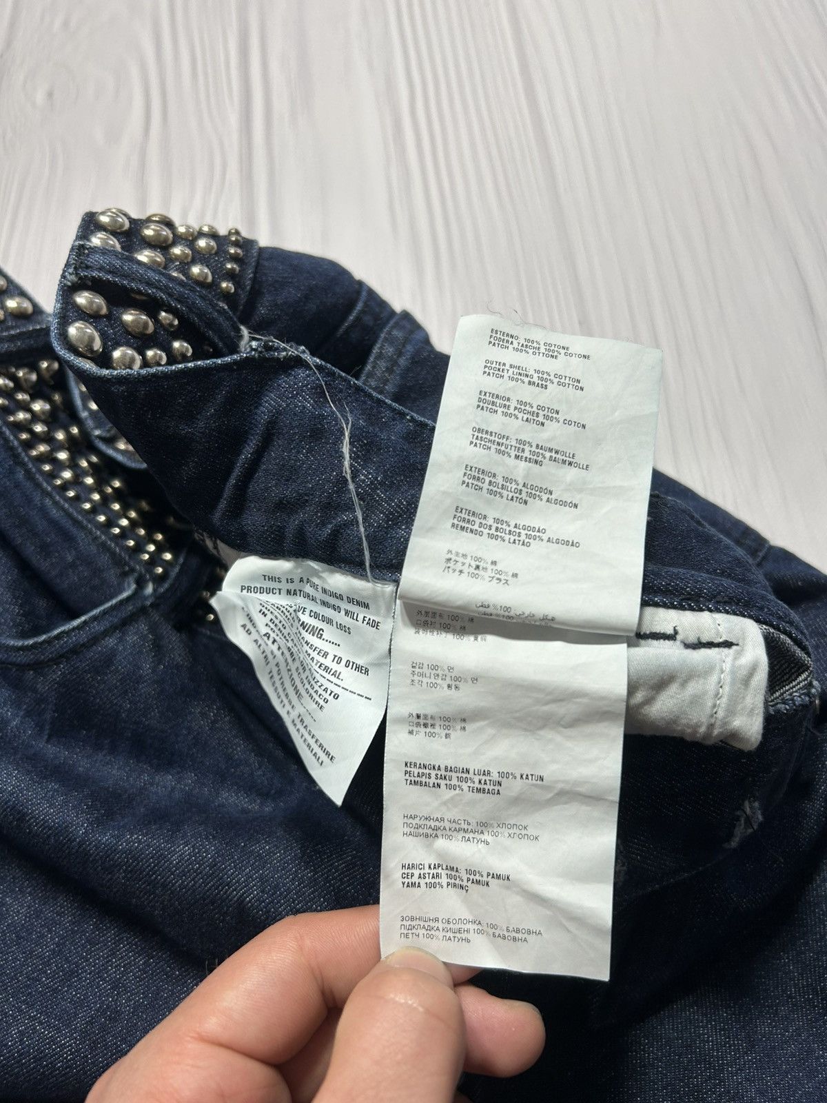 Prada Prada SS12 Studded Waistband Denim Pants Size 33 Size US 33 - 15 Thumbnail