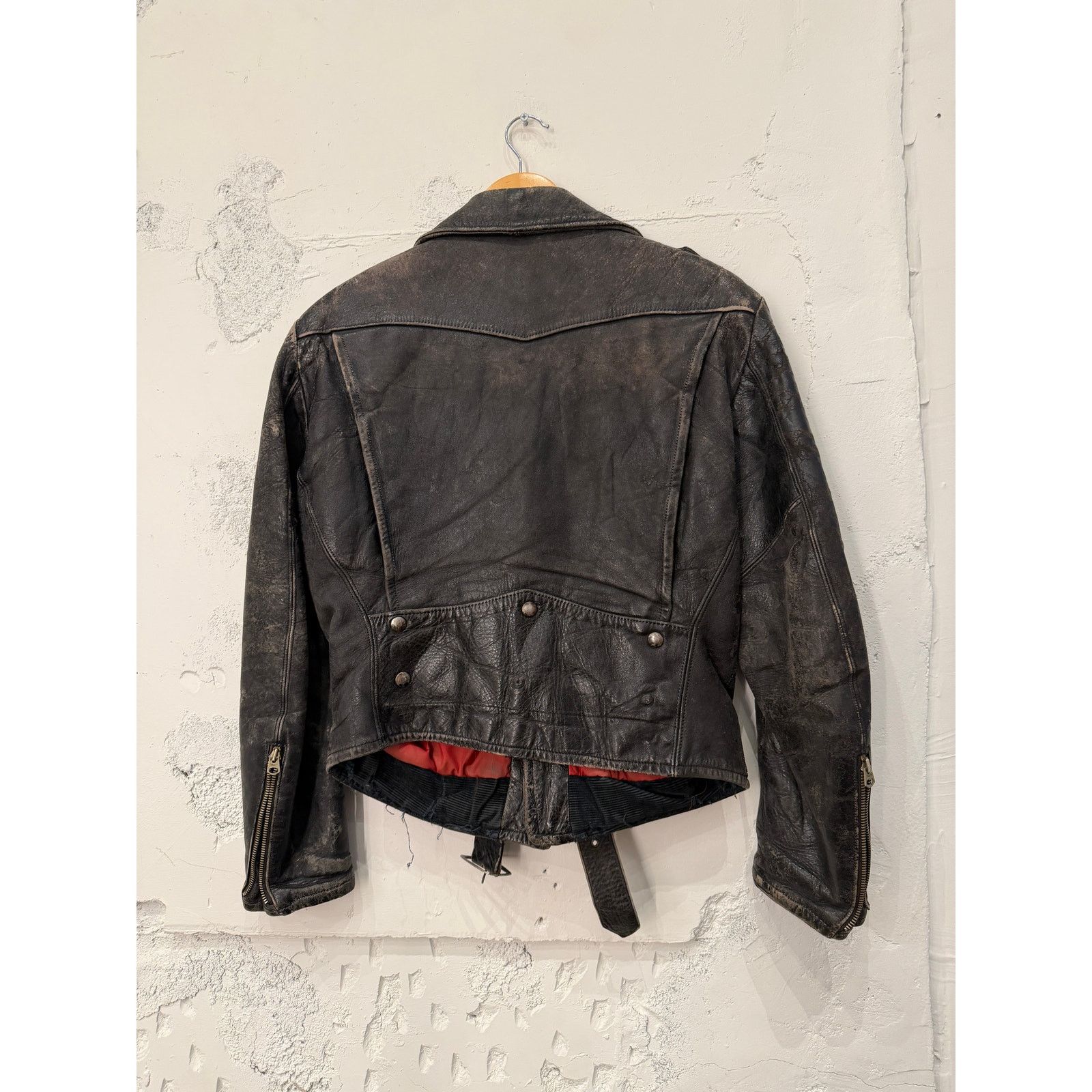 Sears Vintage 1950's Sears Hercules D Pocket Leather Moto Jacket Size US M / EU 48-50 / 2 - 2 Thumbnail