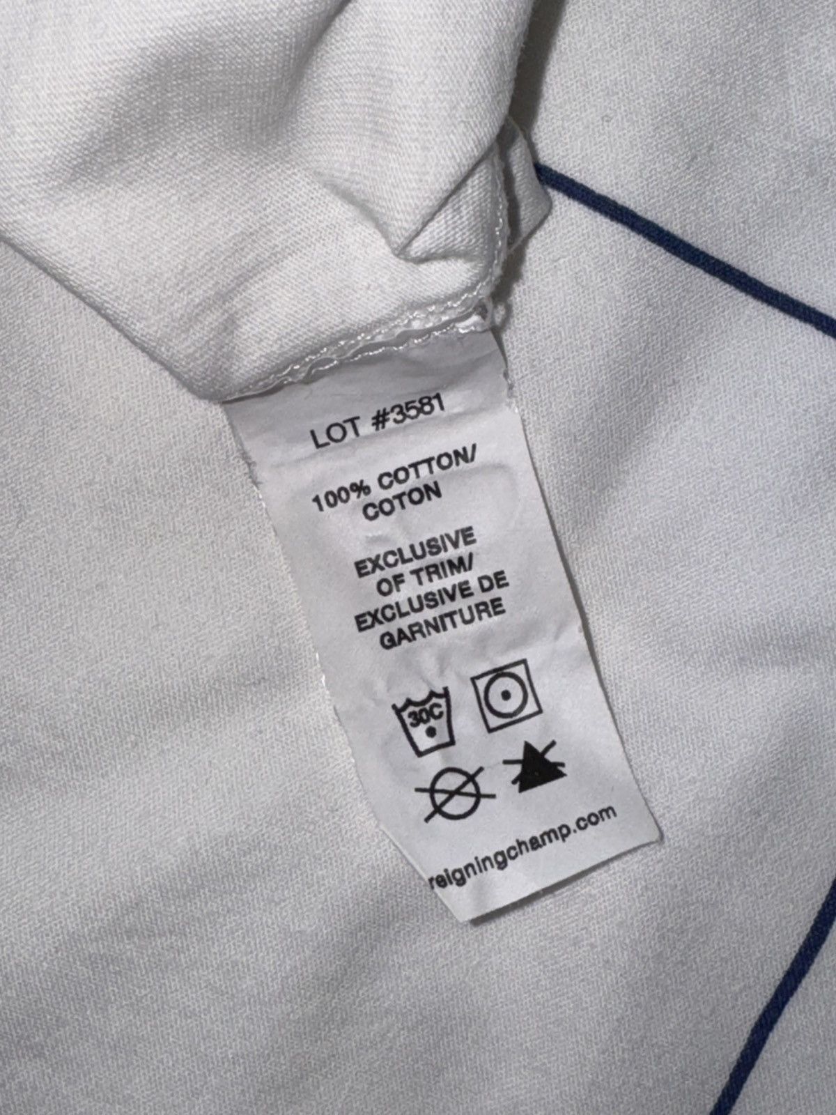 Reigning Champ Reigning Champ Classic White LIGHTWEIGHT JERSEY T-SHIRT Size XS / US 0-2 / IT 36-38 - 7 Thumbnail