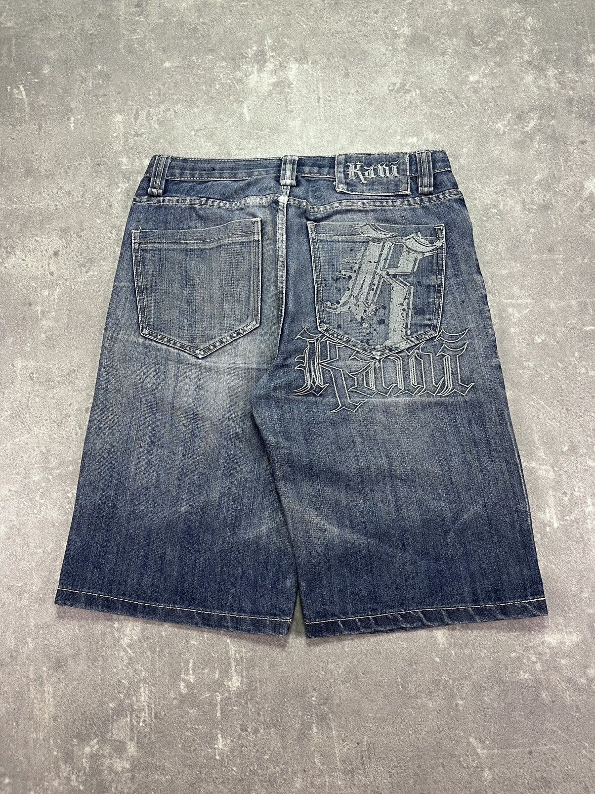 Karl Kani Karl Kani Big Logo Printed Baggy Denim Shorts Jorts 32 Size US 30 / EU 46 - 1 Thumbnail