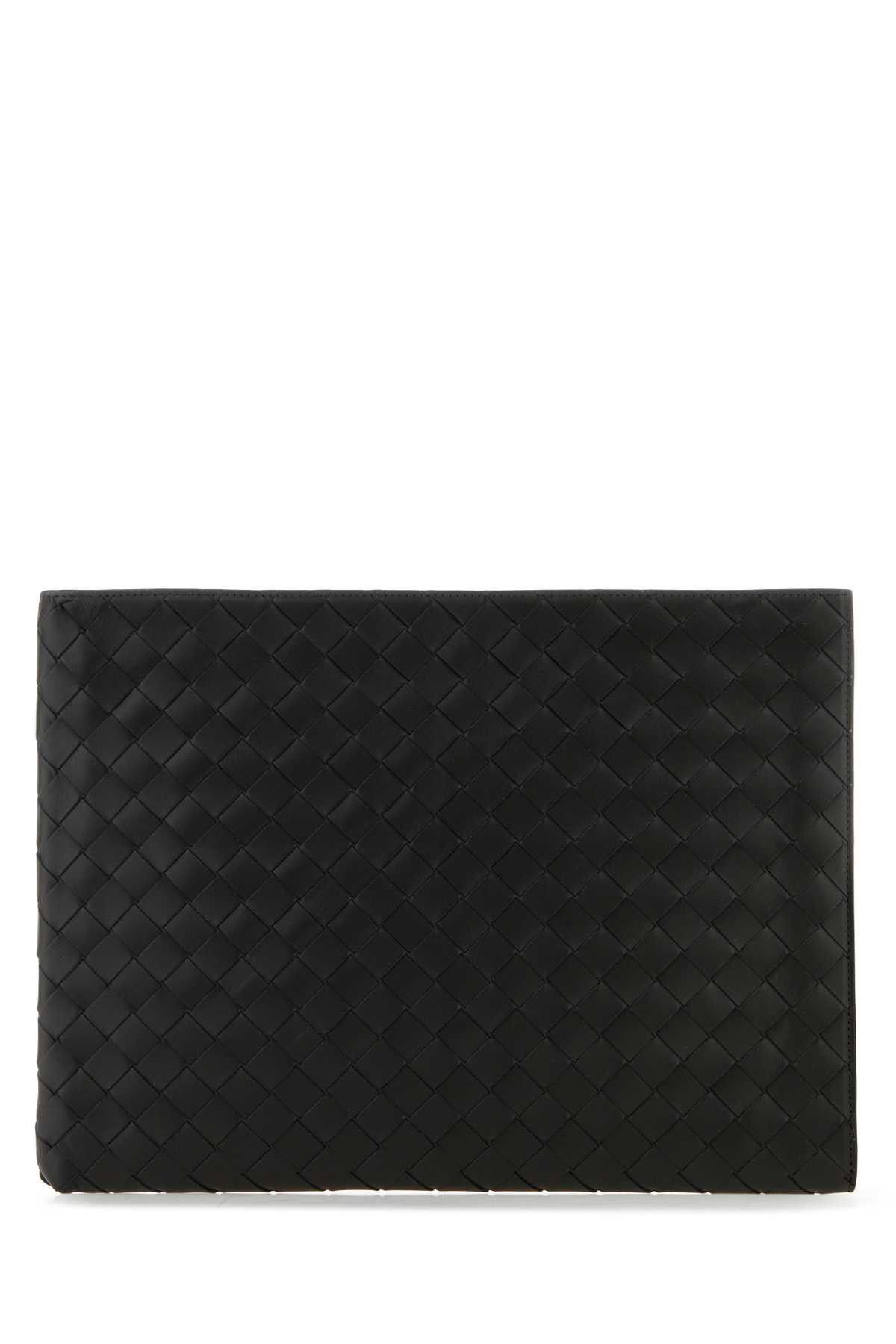 Bottega Veneta Black Leather Intrecciato Clutch Size ONE SIZE - 1 Thumbnail