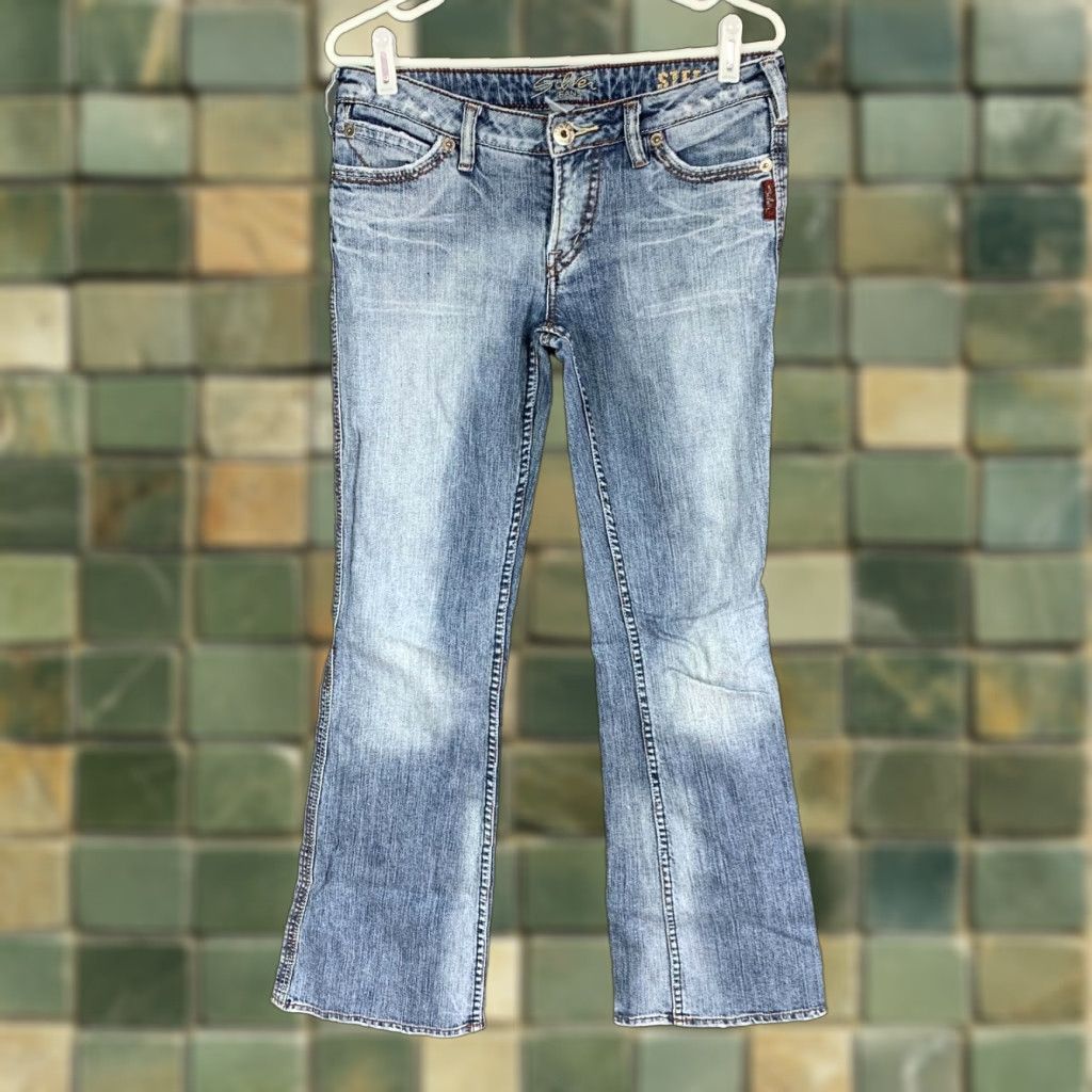 Silver Jeans Co. Silver Jeans STEEL Bootcut Denim Size 29 x 33 Women Jeans Blue Regular 98% Cotton 2% Spandex Size 29" - 1 Thumbnail