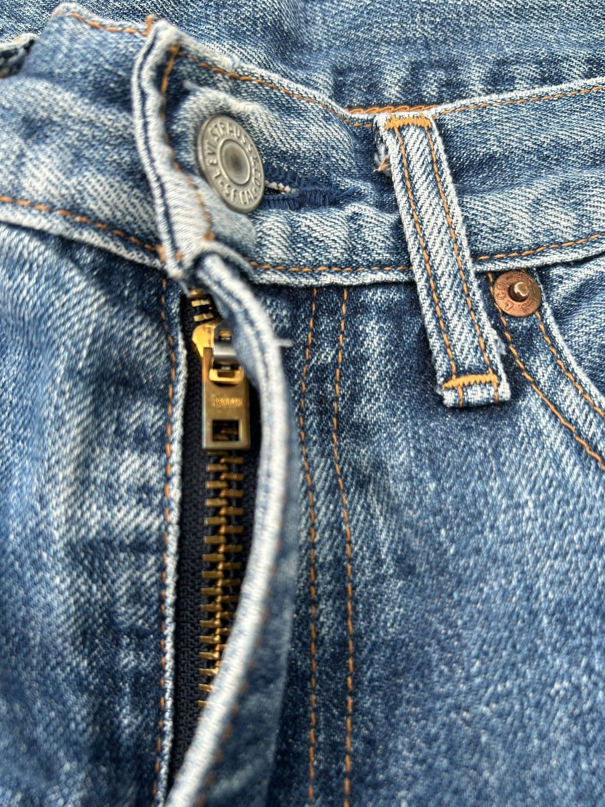 Kapital Vintage Levis Big E Selvedge Distressed Denim Jeans Size US 28 / EU 44 - 11 Thumbnail