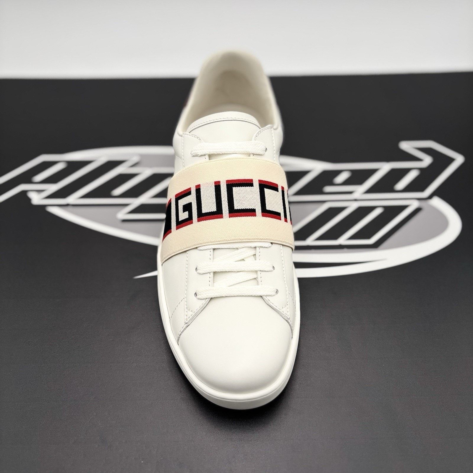 Gucci Gucci Ace Leather With Strap ‘ White ’ | NEW! Size US 9 / EU 42 - 5 Thumbnail