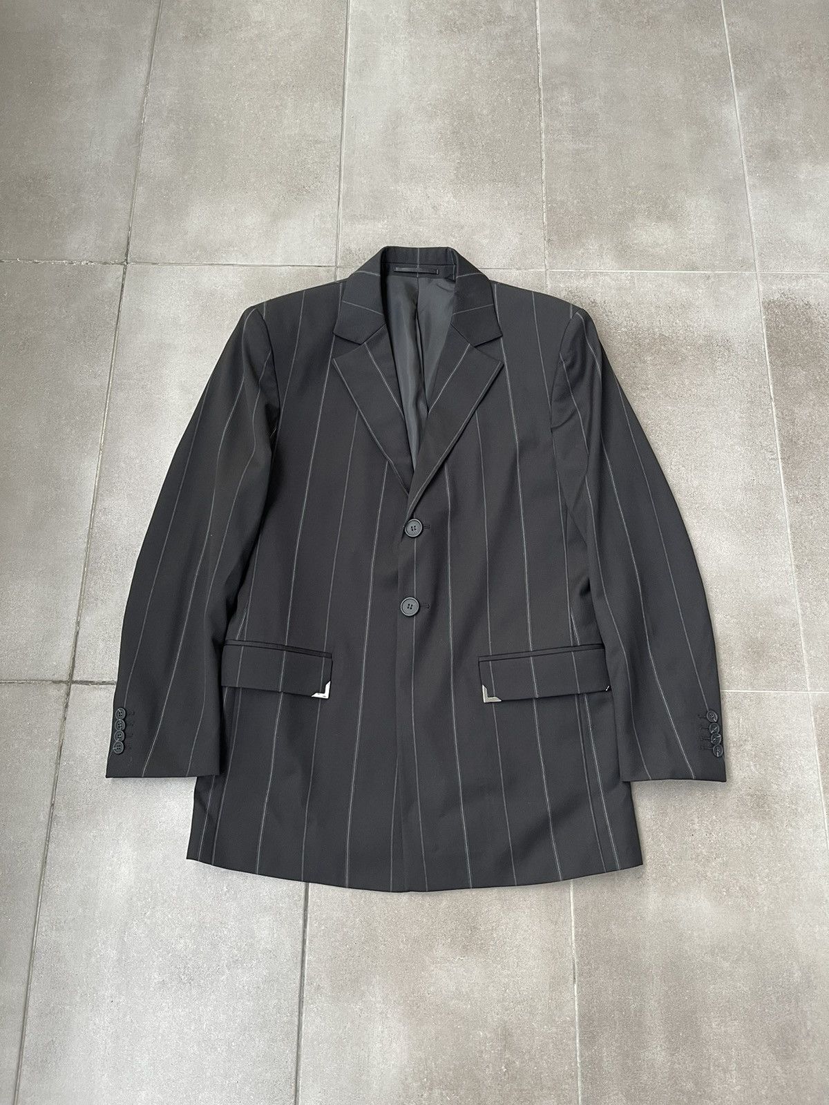 Han Kjobenhavn !DS! AW22 Han Kjobenhavn Sharped Striped Suit Size 40S - 6 Thumbnail