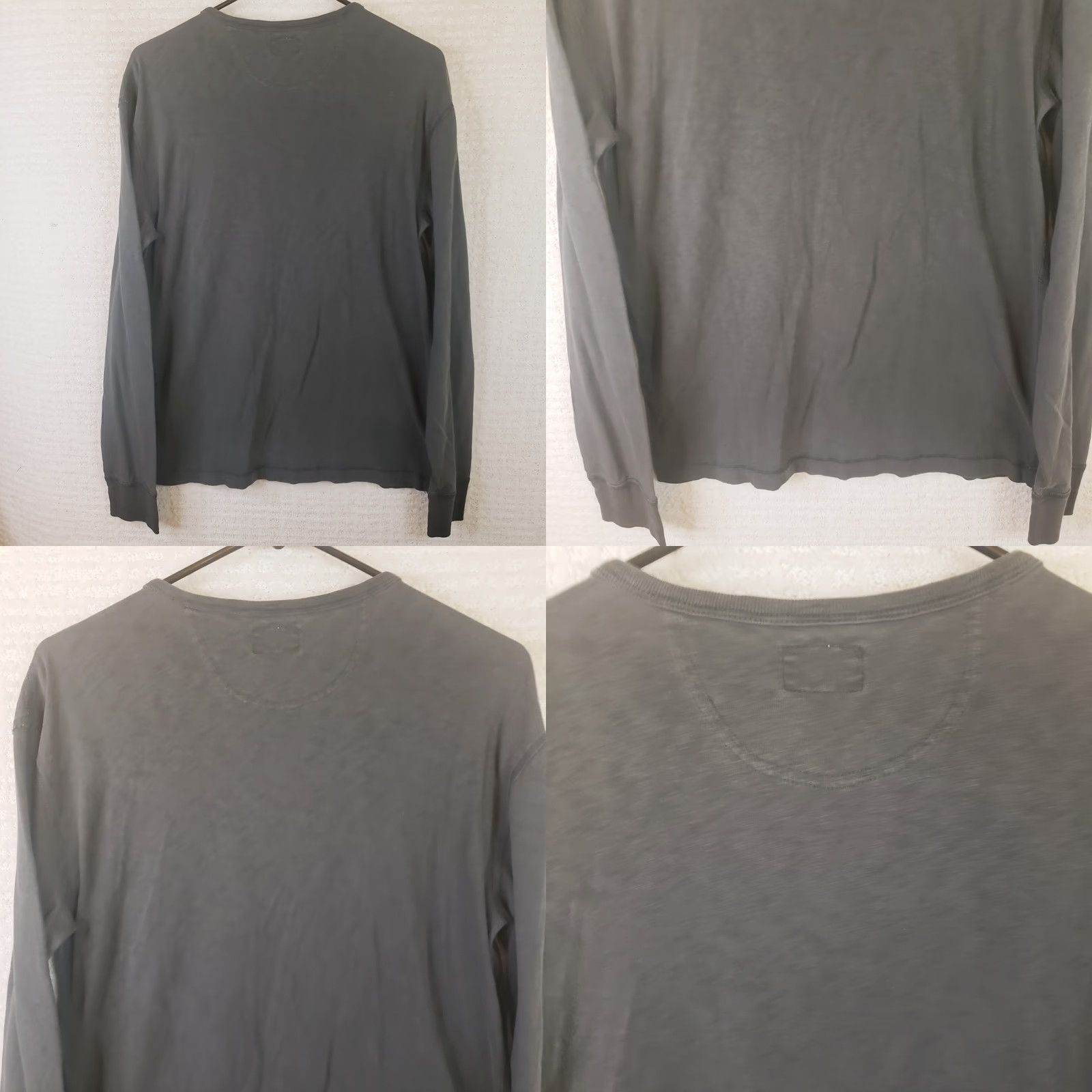 J.Crew J.CREW Henley Shirt Mens L Dark Gray Cotton Long Sleeve Preppy Casual Shirt Size US L / EU 52-54 / 3 - 8 Thumbnail