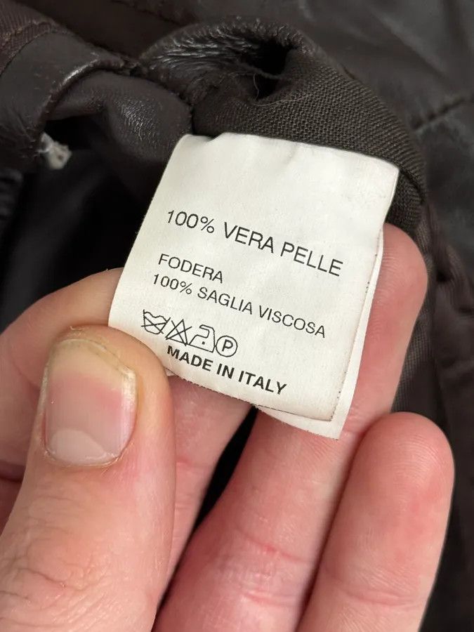 Daniele Alessandrini 2000s Daniele Alessandrini Cropped Brown Leather Jacket Size US S / EU 44-46 / 1 - 13 Thumbnail